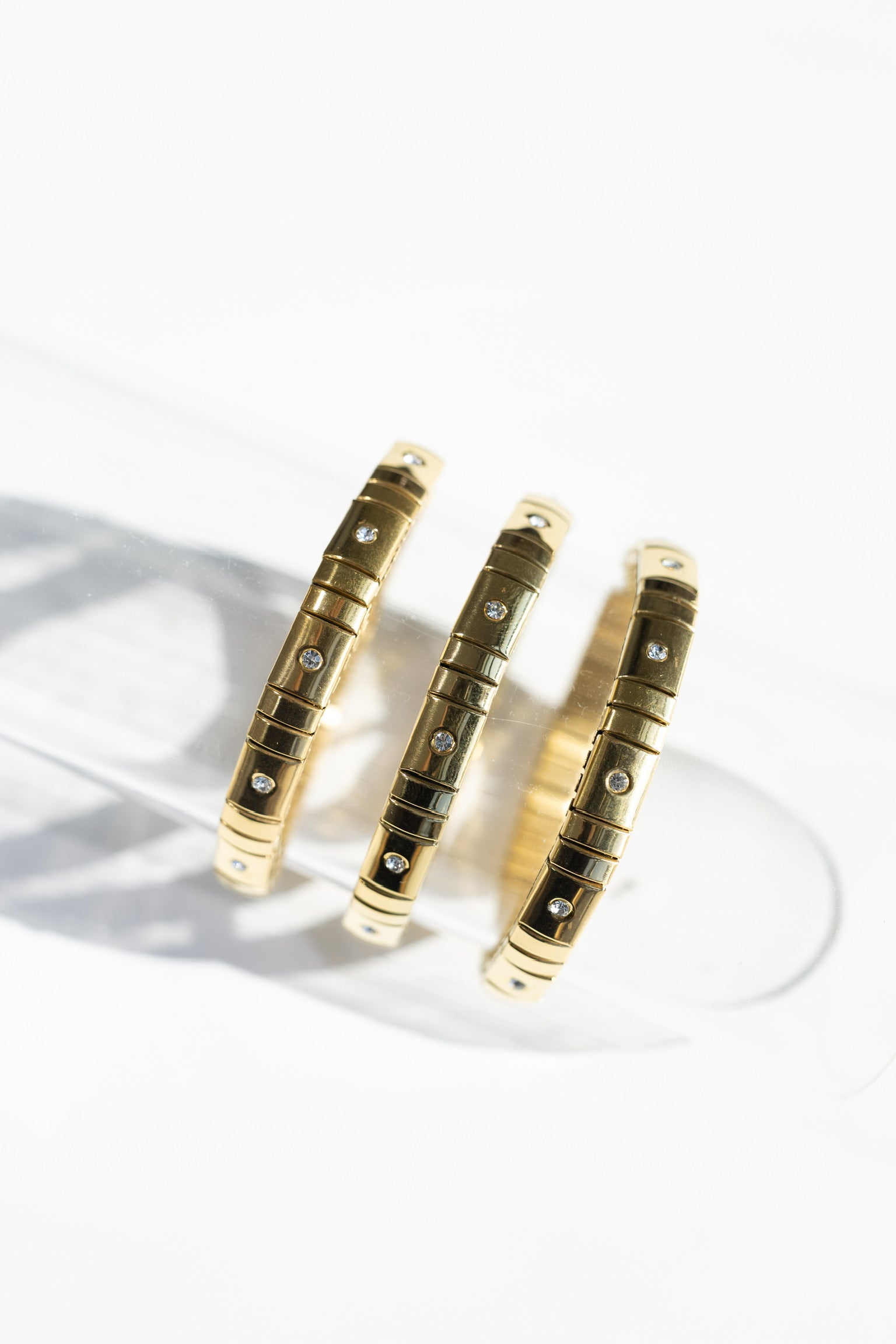 The Skinny Luxe Link Bracelet - Simple Stone