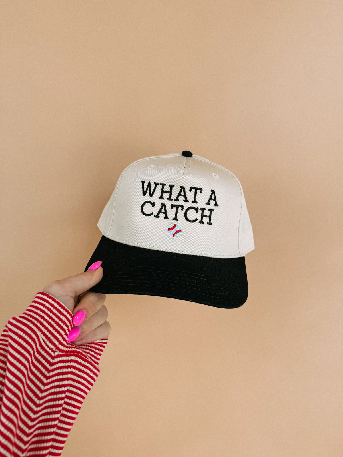 What a Catch Trucker Hat - Cream / Black
