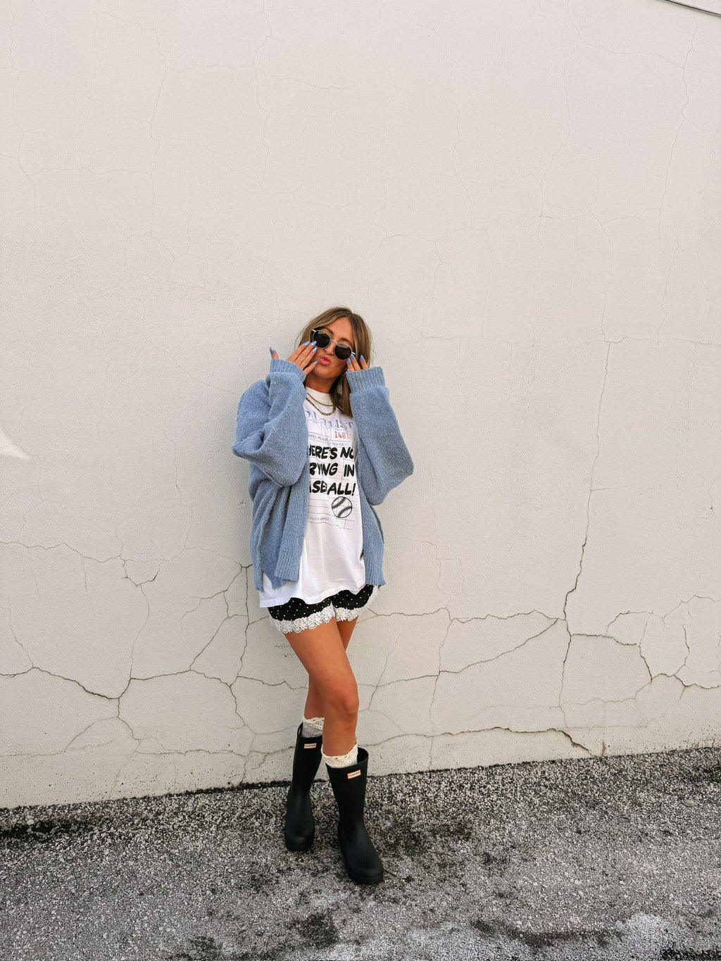 No Crying in Baseball Graphic Tee - White