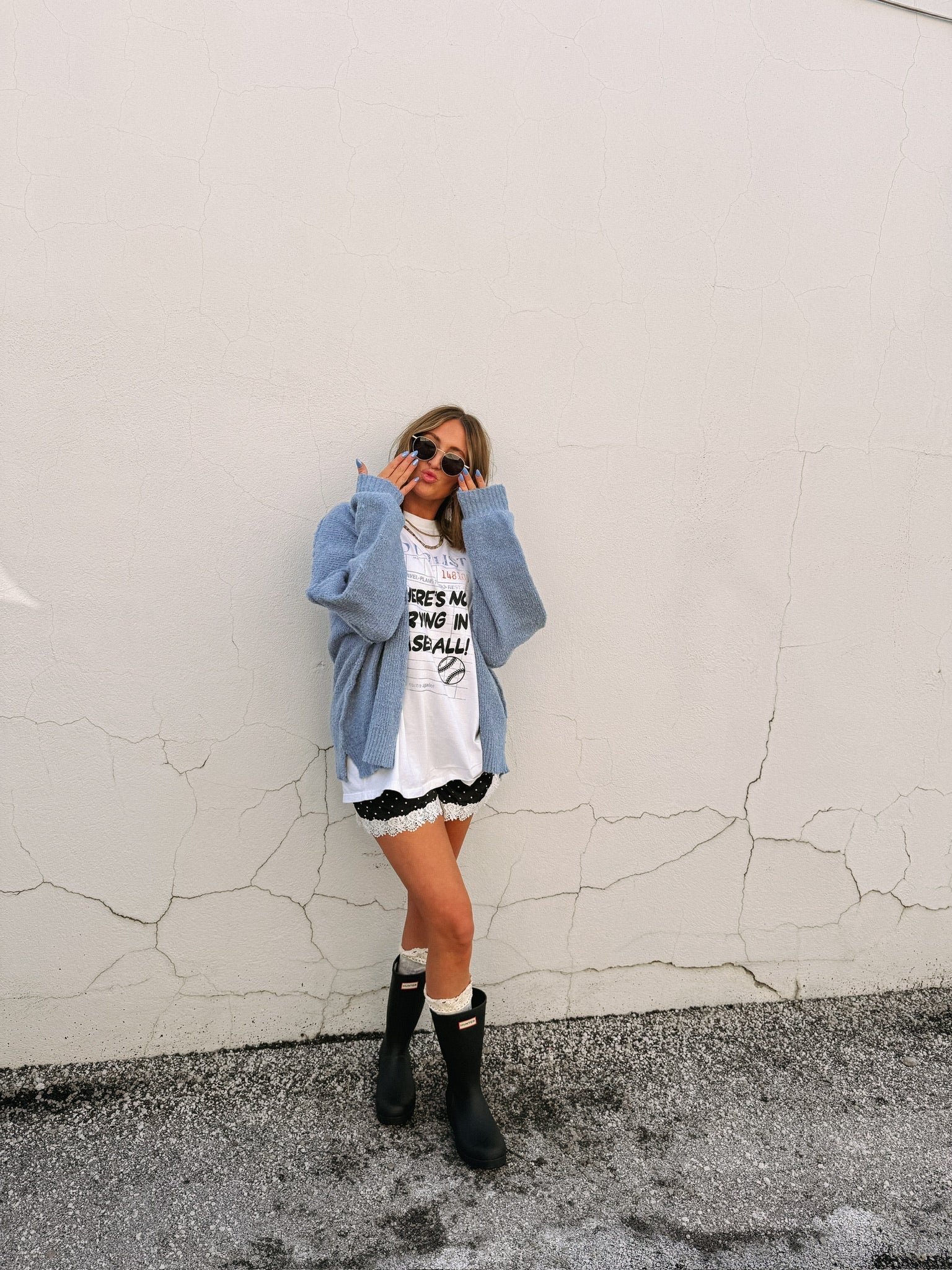 No Crying in Baseball Graphic Tee - White