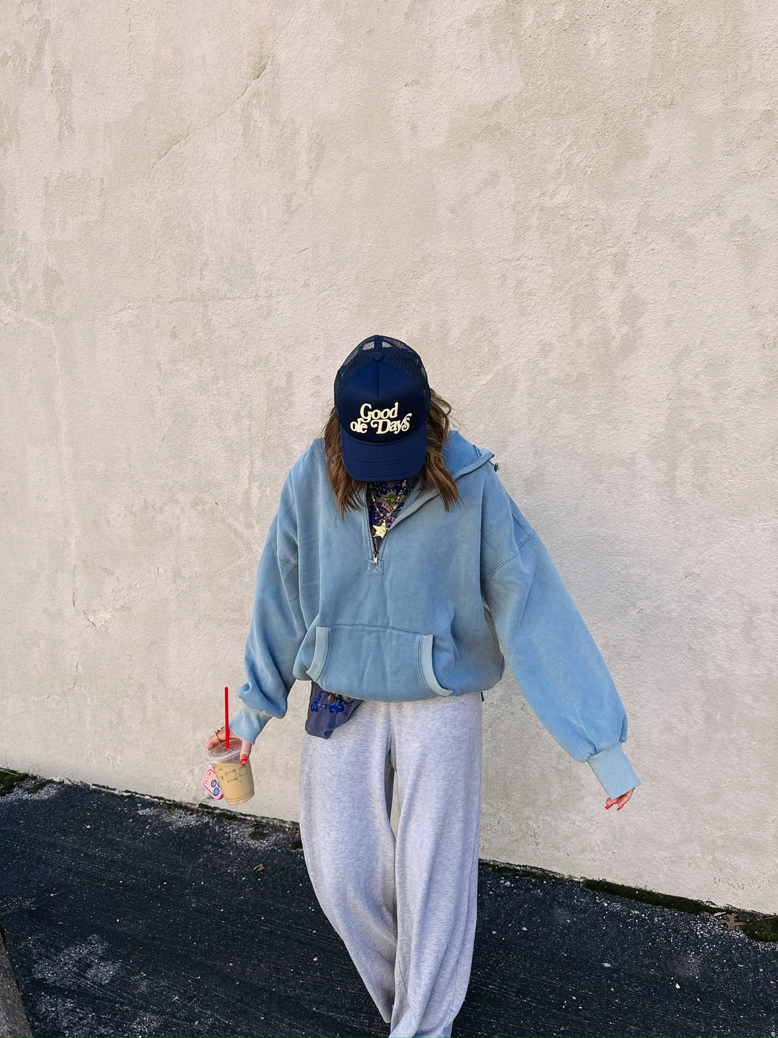Good Ole Days Trucker Hat - Navy / Cream