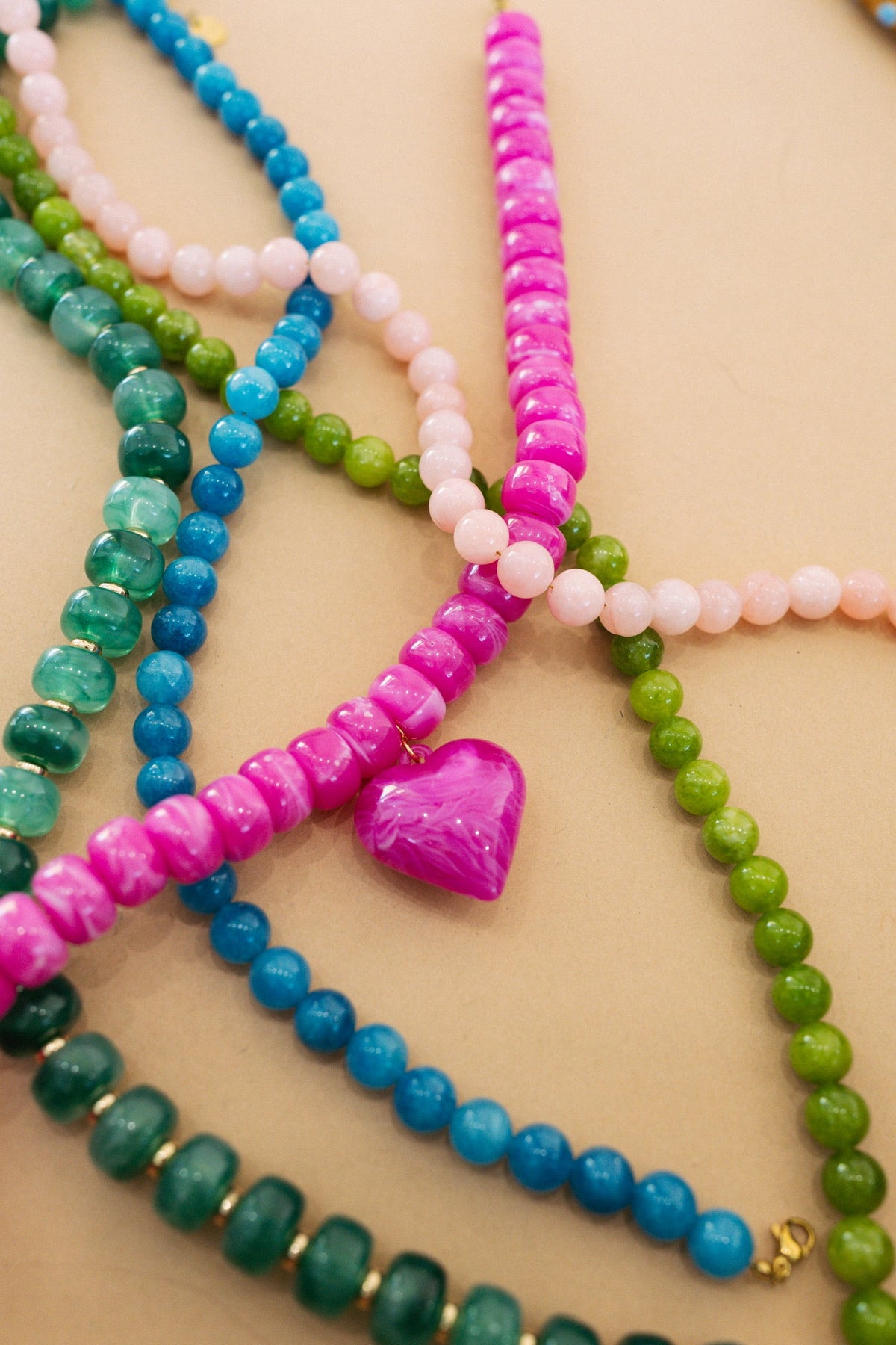 Boba Beaded Necklace - Green 4