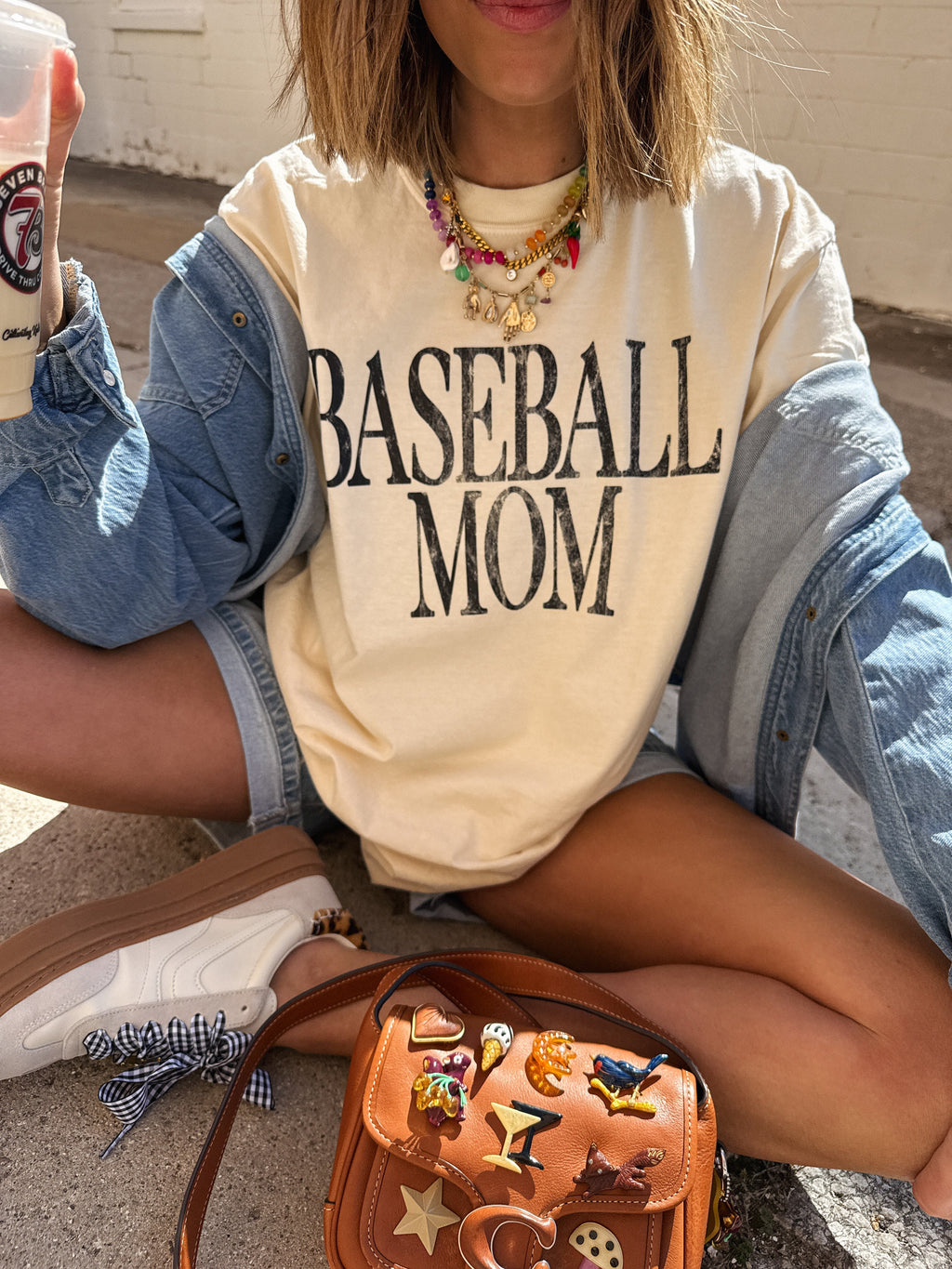 Baseball Mom Graphic Tee - Ivory