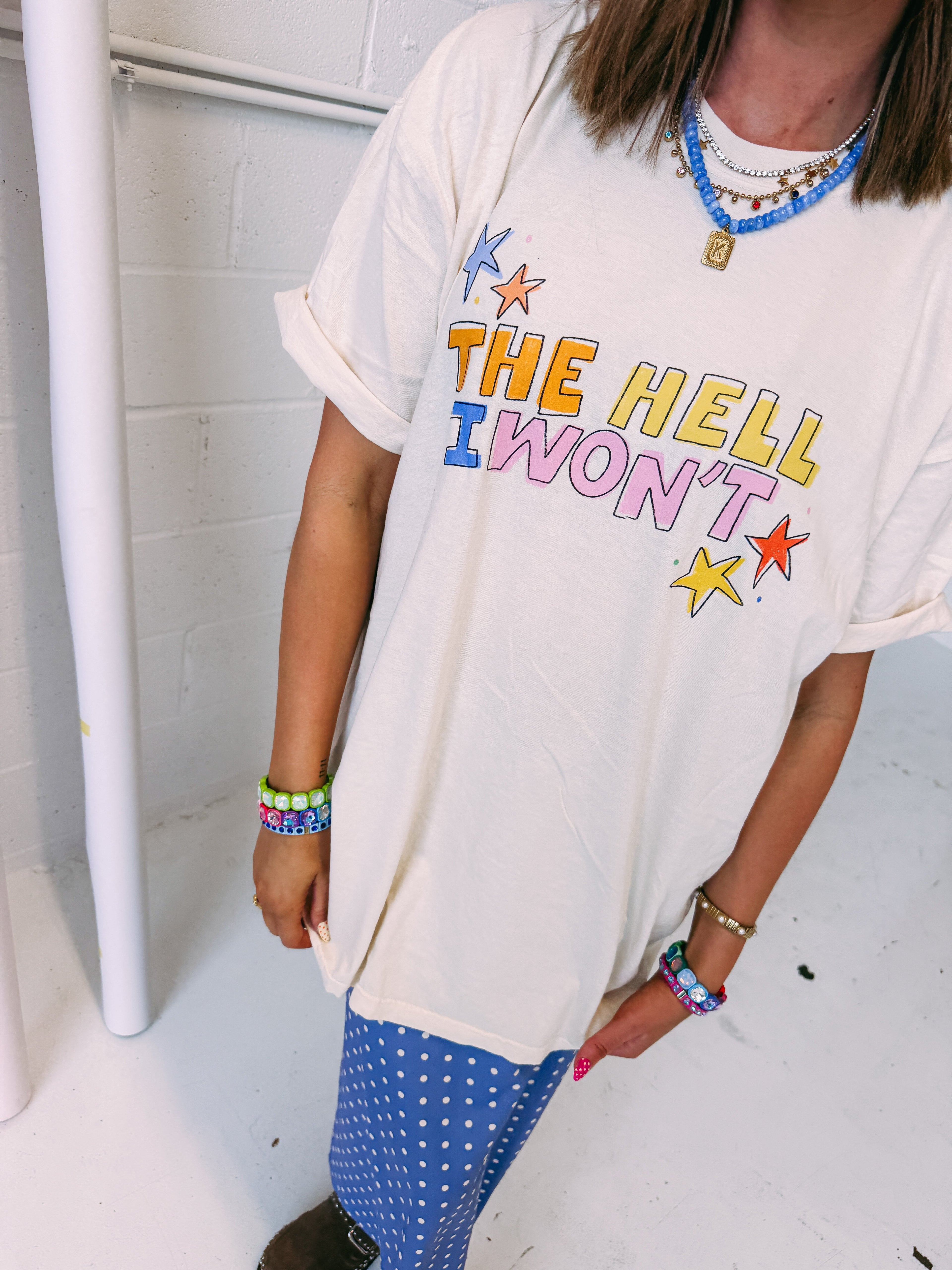 The Hell I Won't Graphic Tee - Ivory