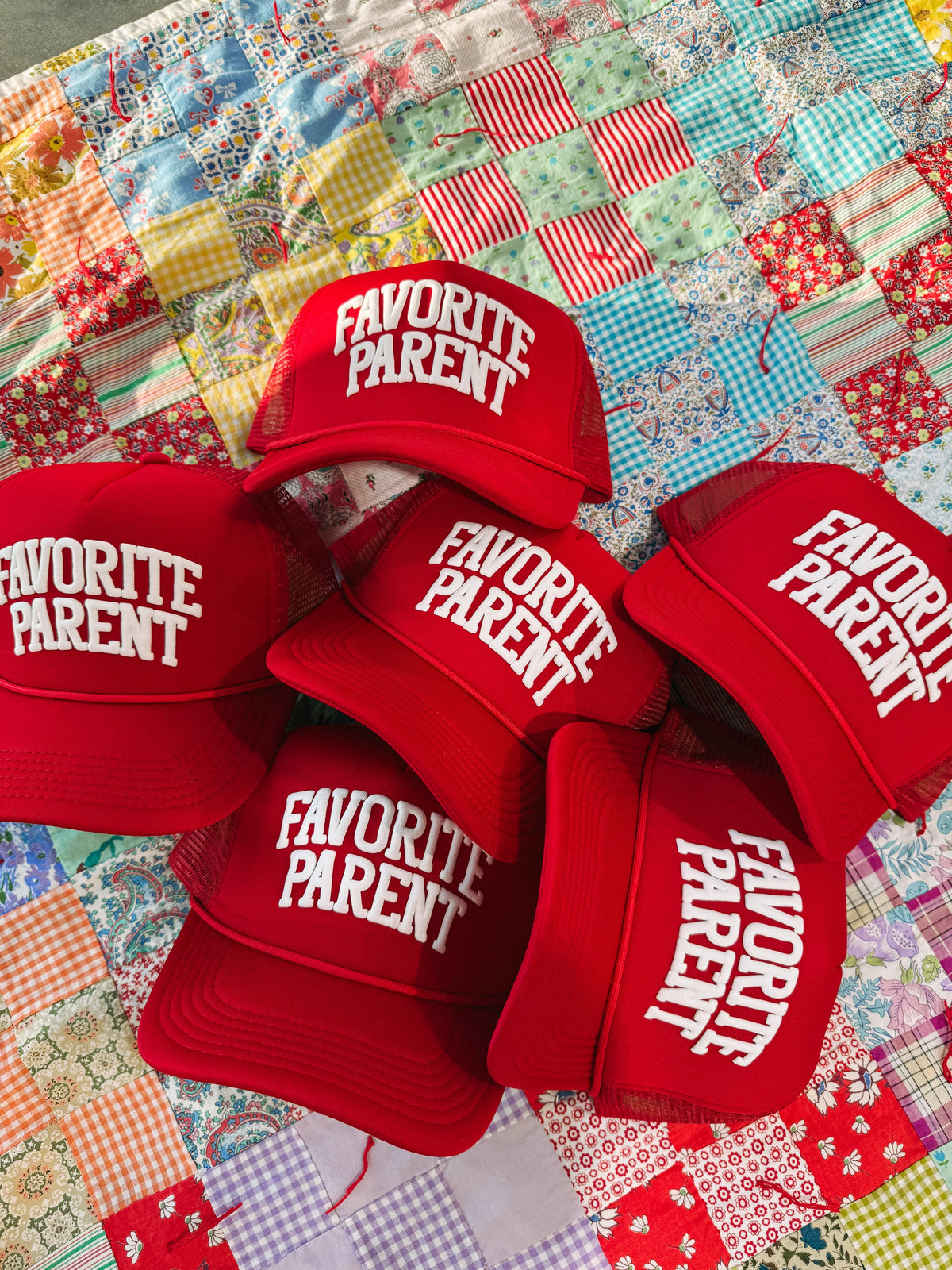 Favorite Parent Trucker Hat - Red