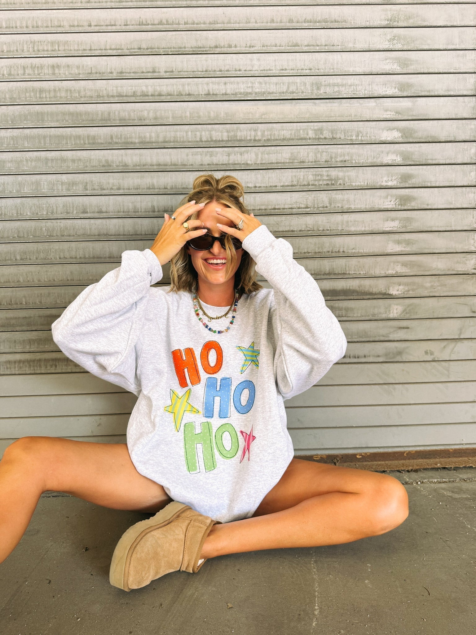 Ho Ho Ho Sweatshirt - Ash