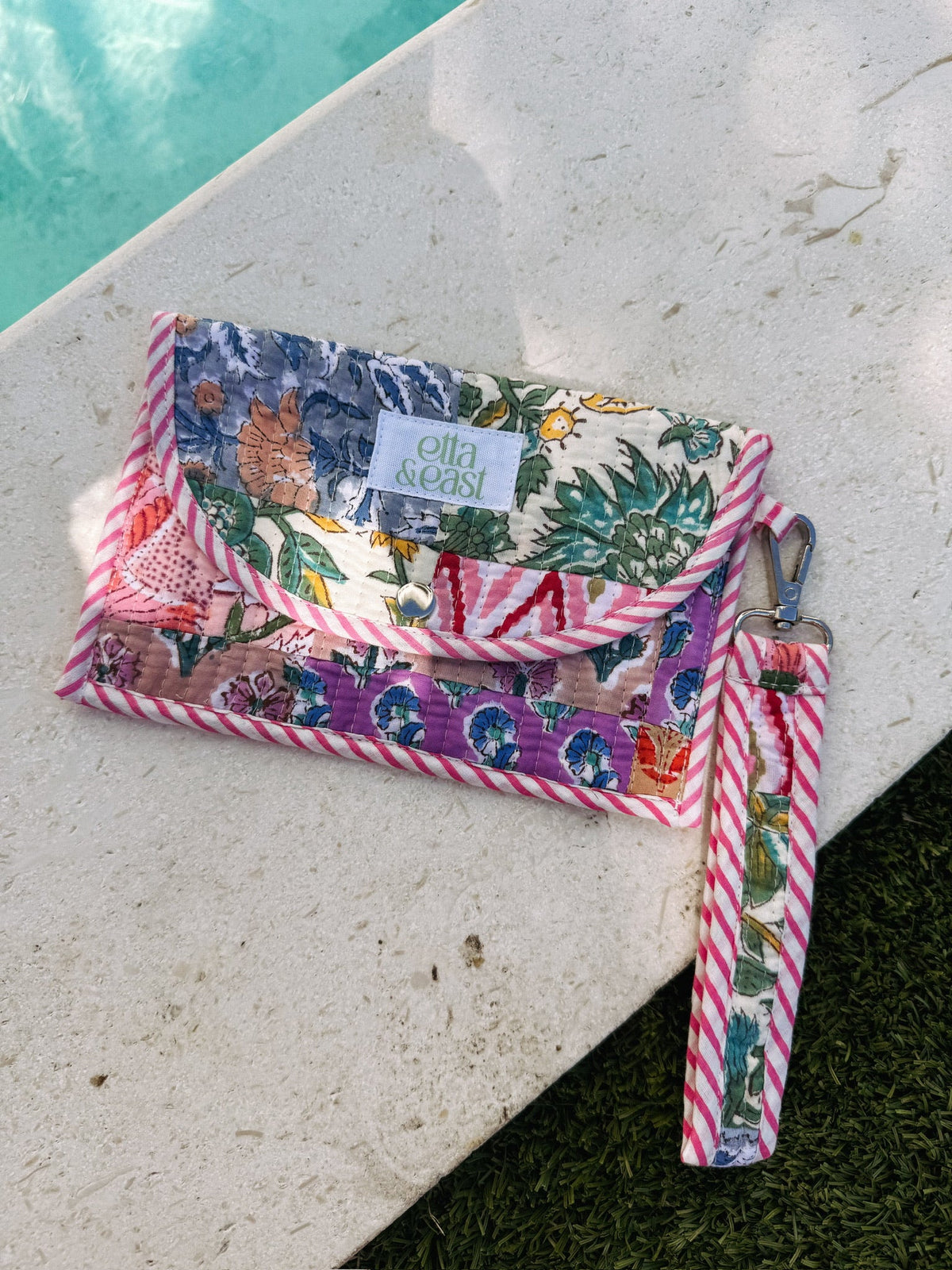 Quilted Wristlet - Peachy