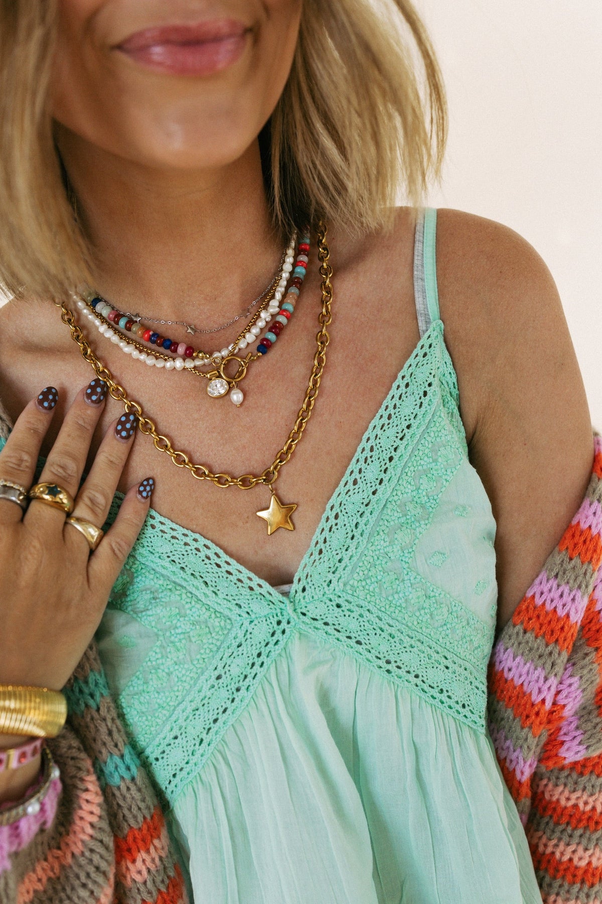 Starlet Long Chain Necklace - Gold 3