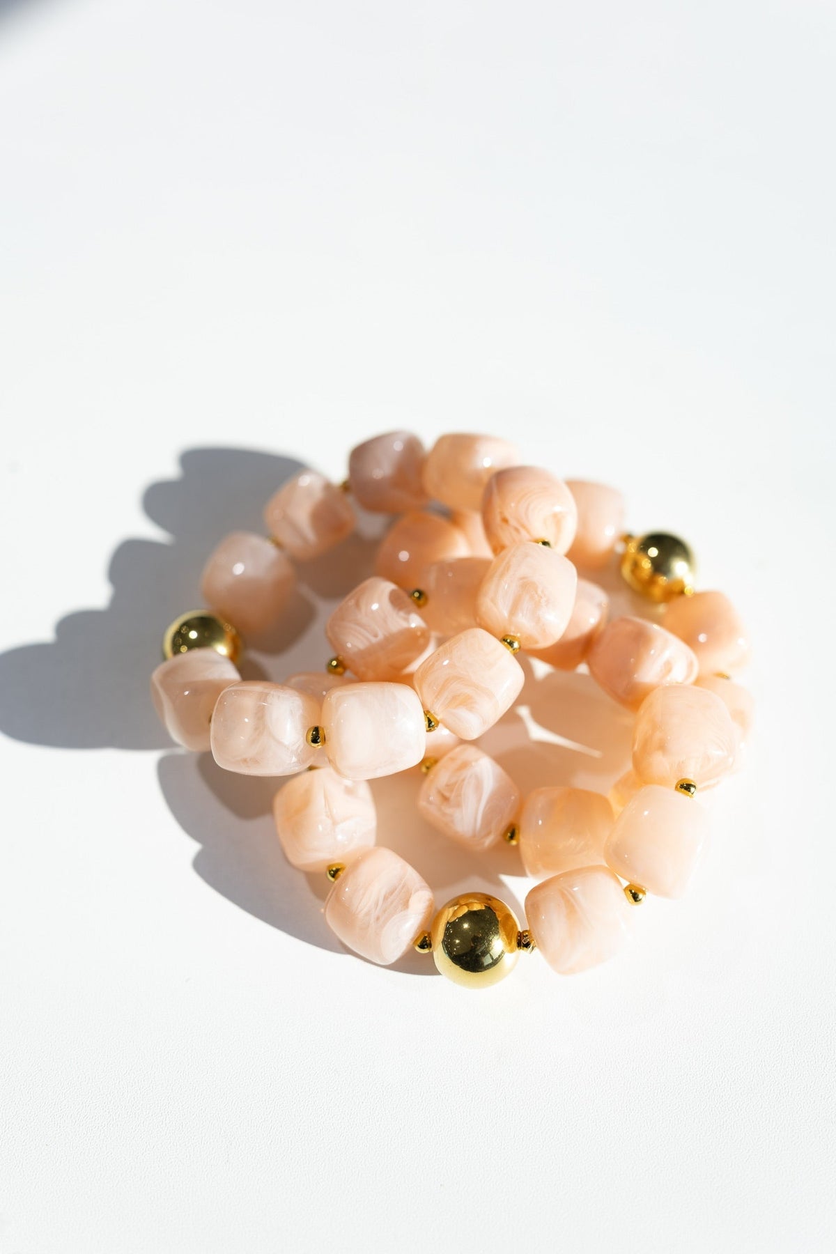 Paloma Chunky Beaded Bracelet - Light Pink