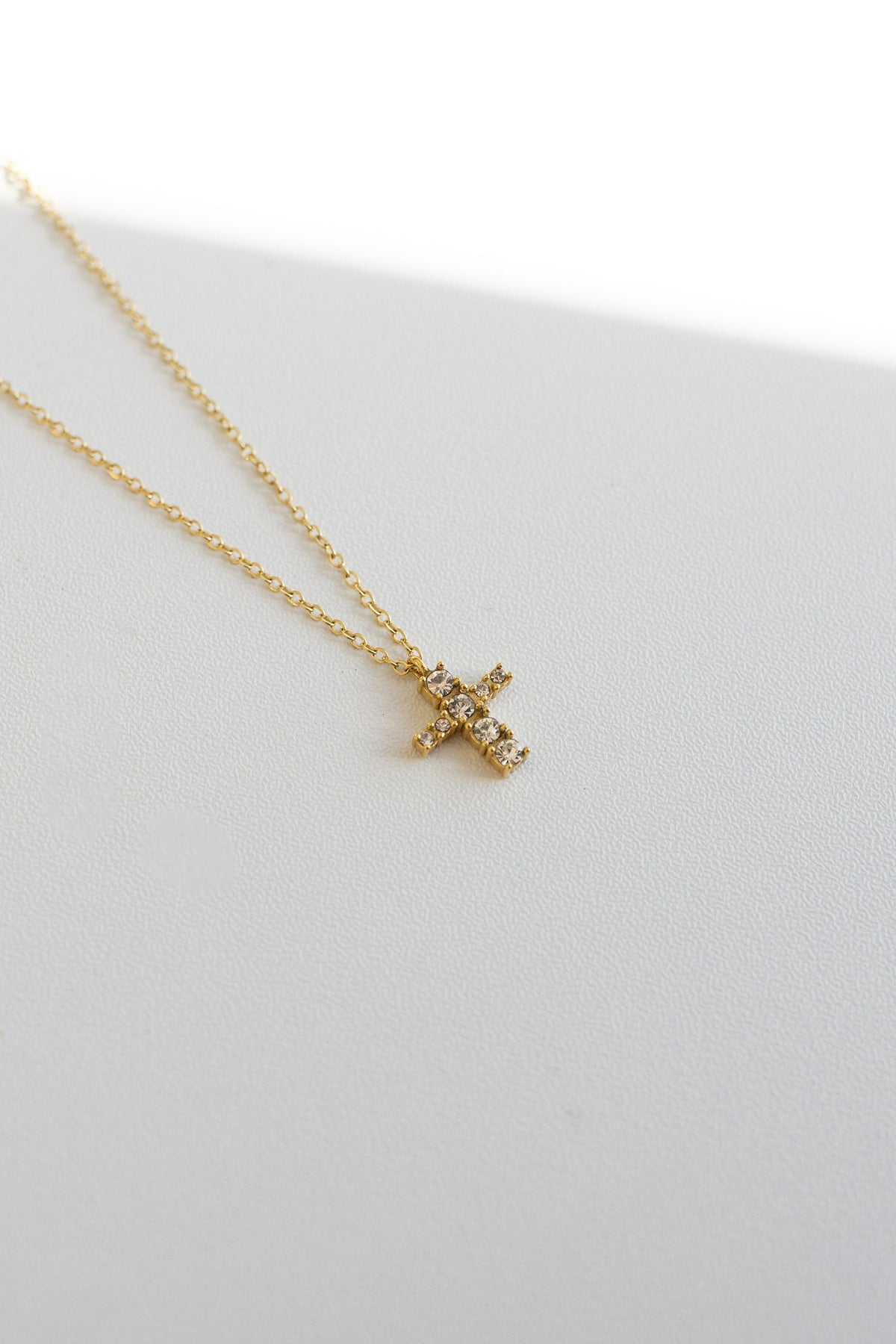 Hannah Crystal Cross Necklace