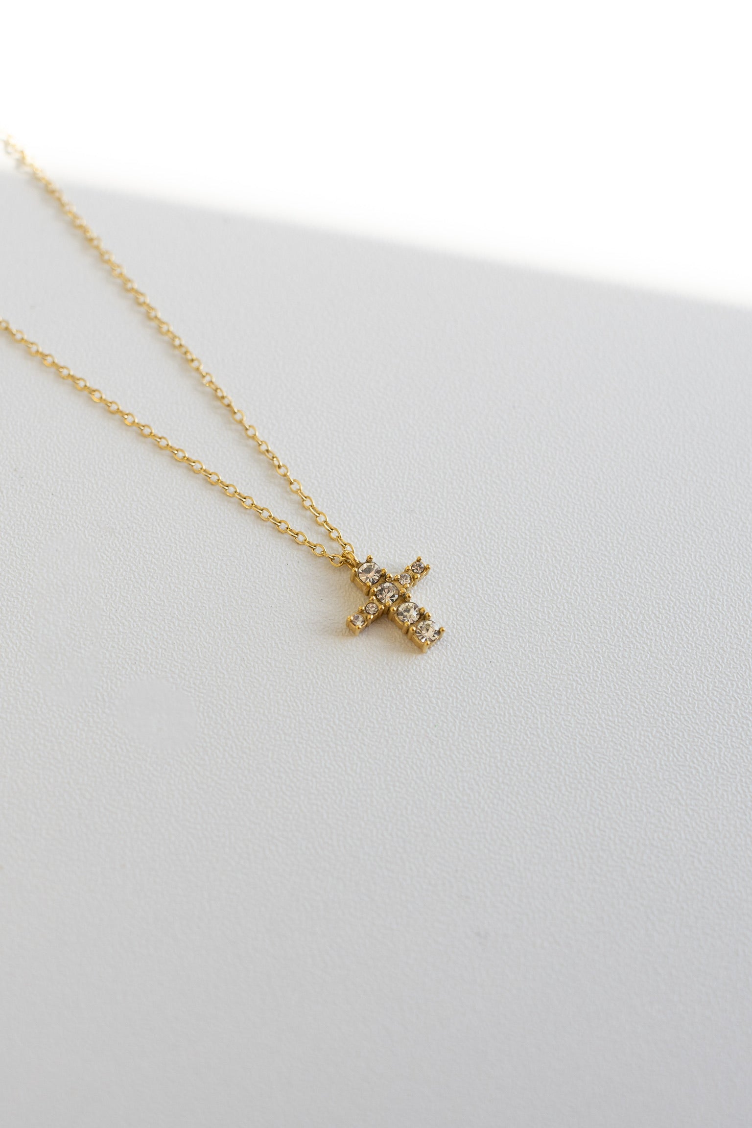 Hannah Crystal Cross Necklace
