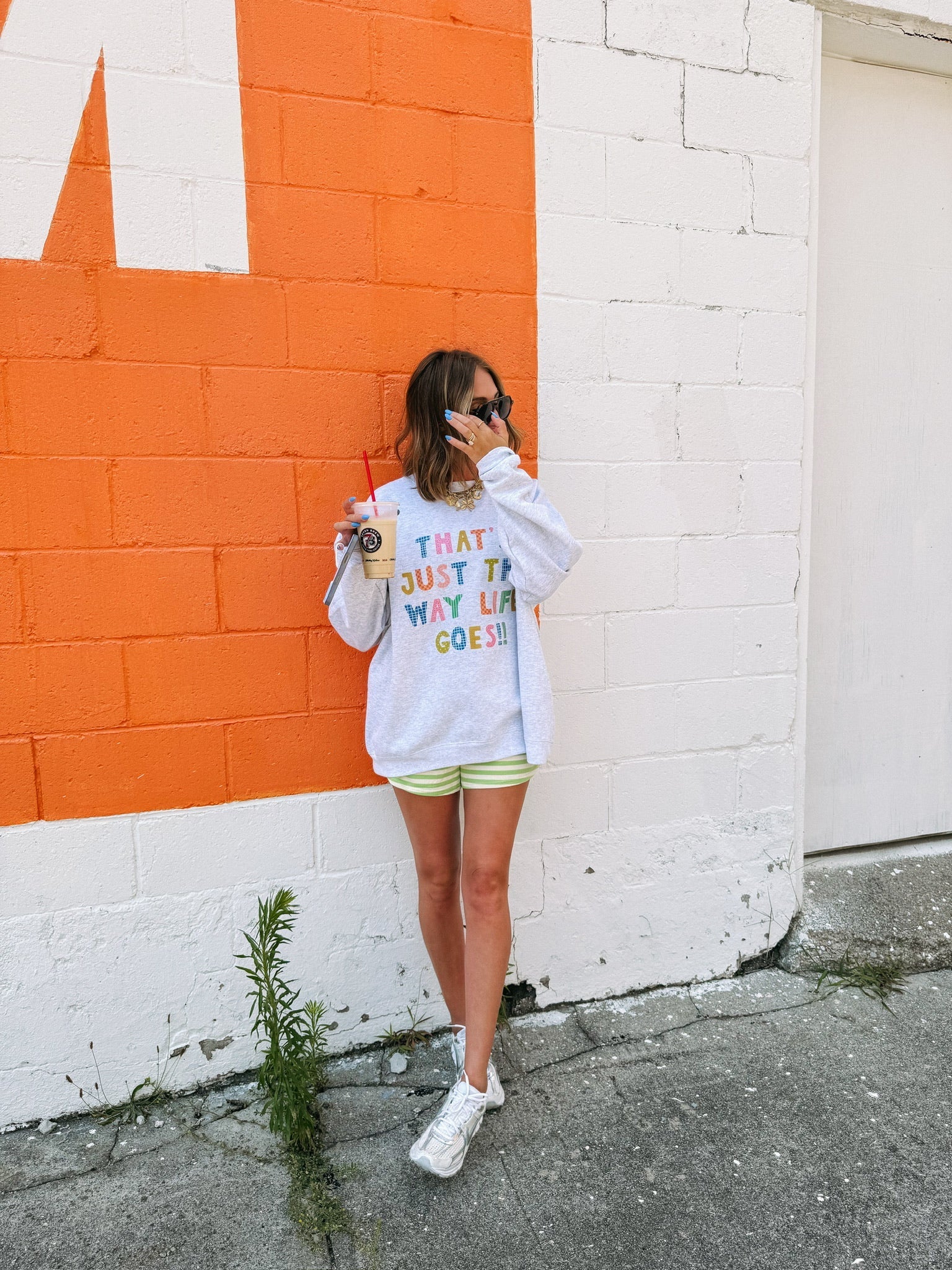 The Way Life Goes Sweatshirt - Hanes / Ash