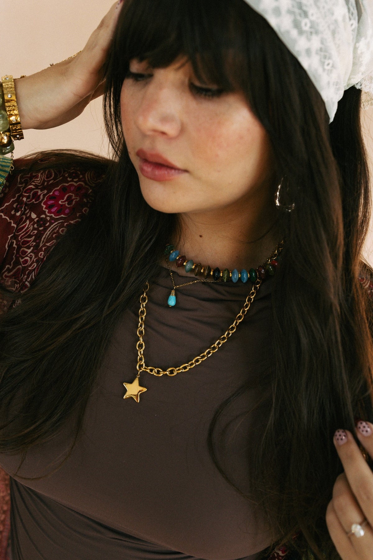 Starlet Long Chain Necklace - Gold 2