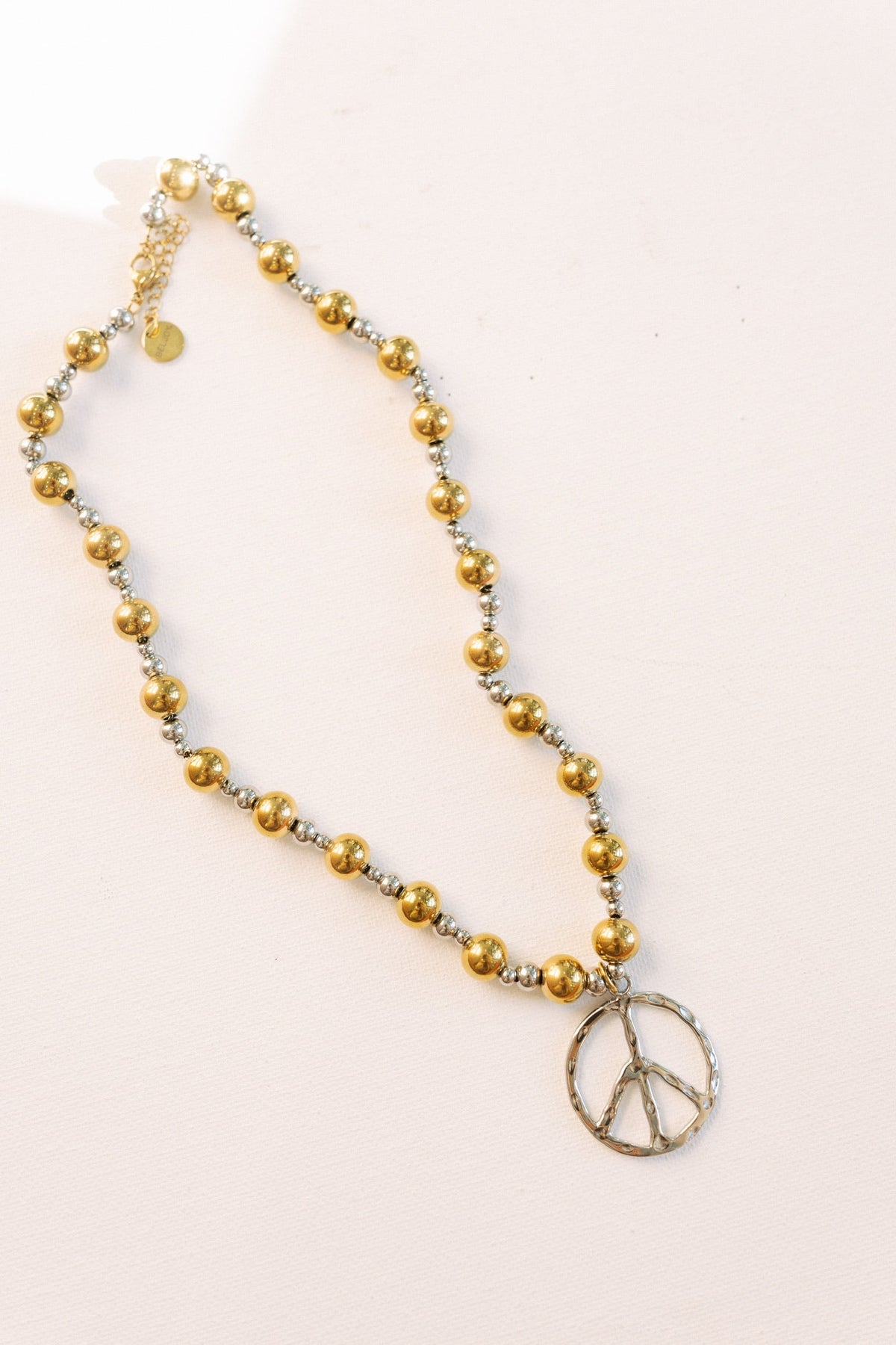 Keepin The Peace Necklace - Mixed Metal