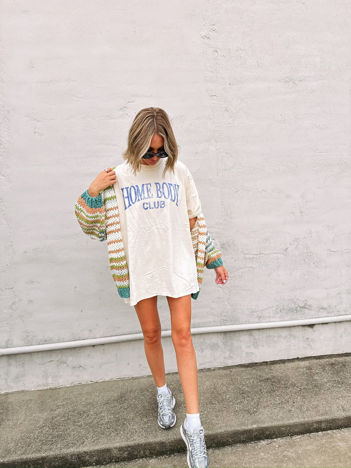 Homebody Club Tee - Ivory / Blue