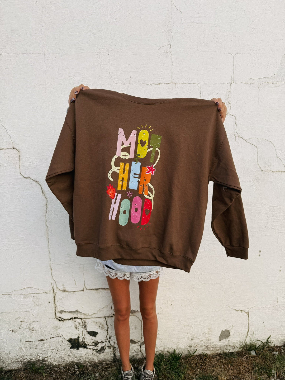 Whimsical Motherhood Sweatshirt - Brown 3
