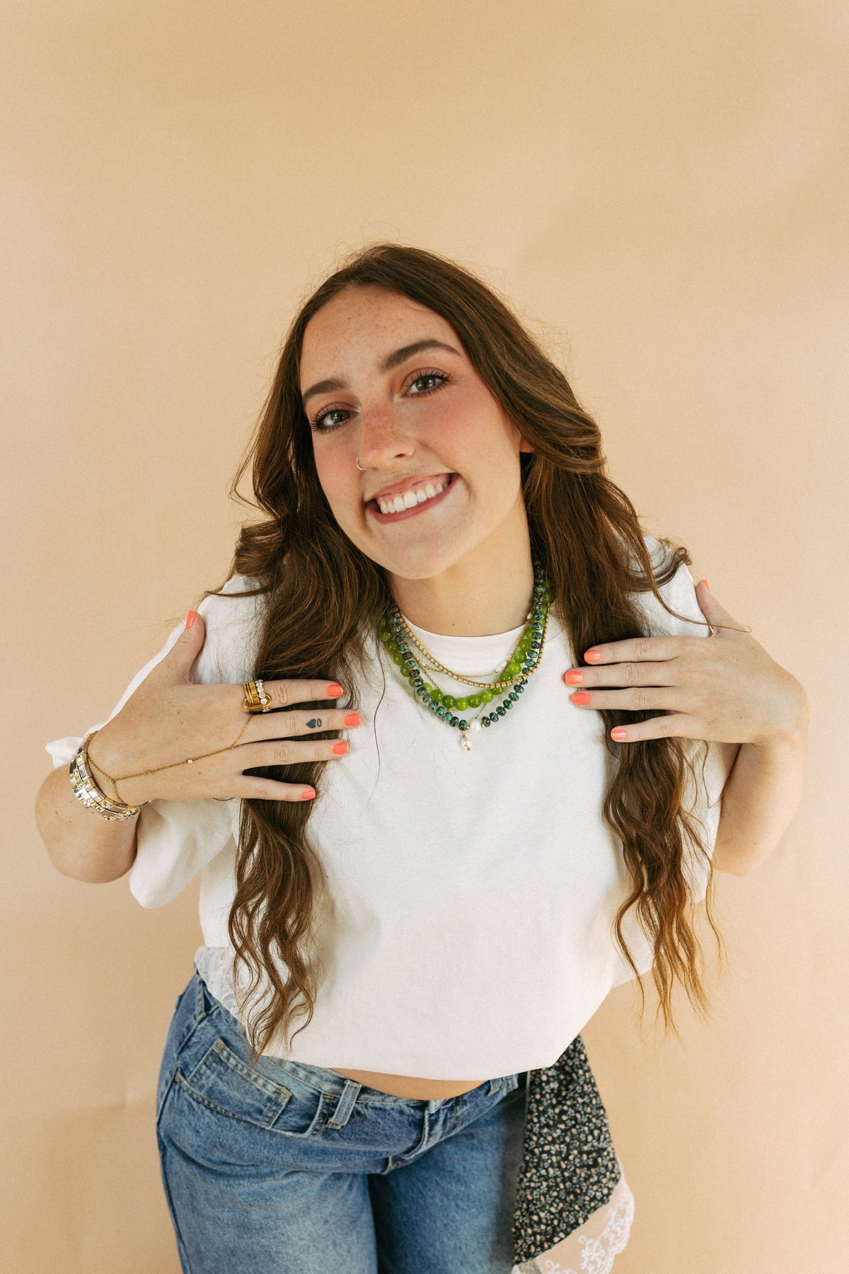 Boba Beaded Necklace - Green 3