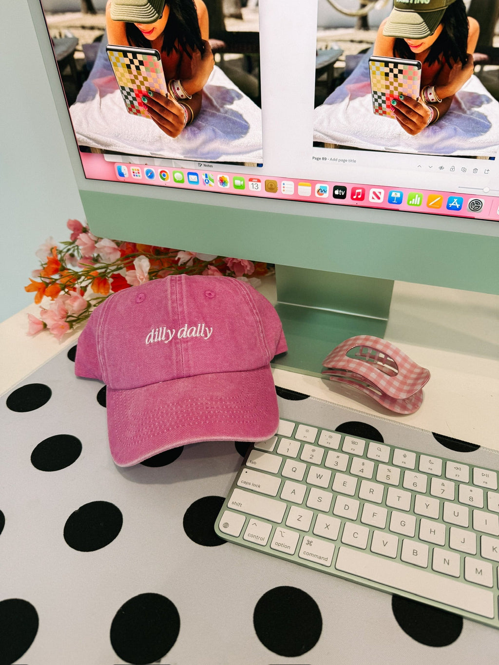Dilly Dally Dad Cap - Pink