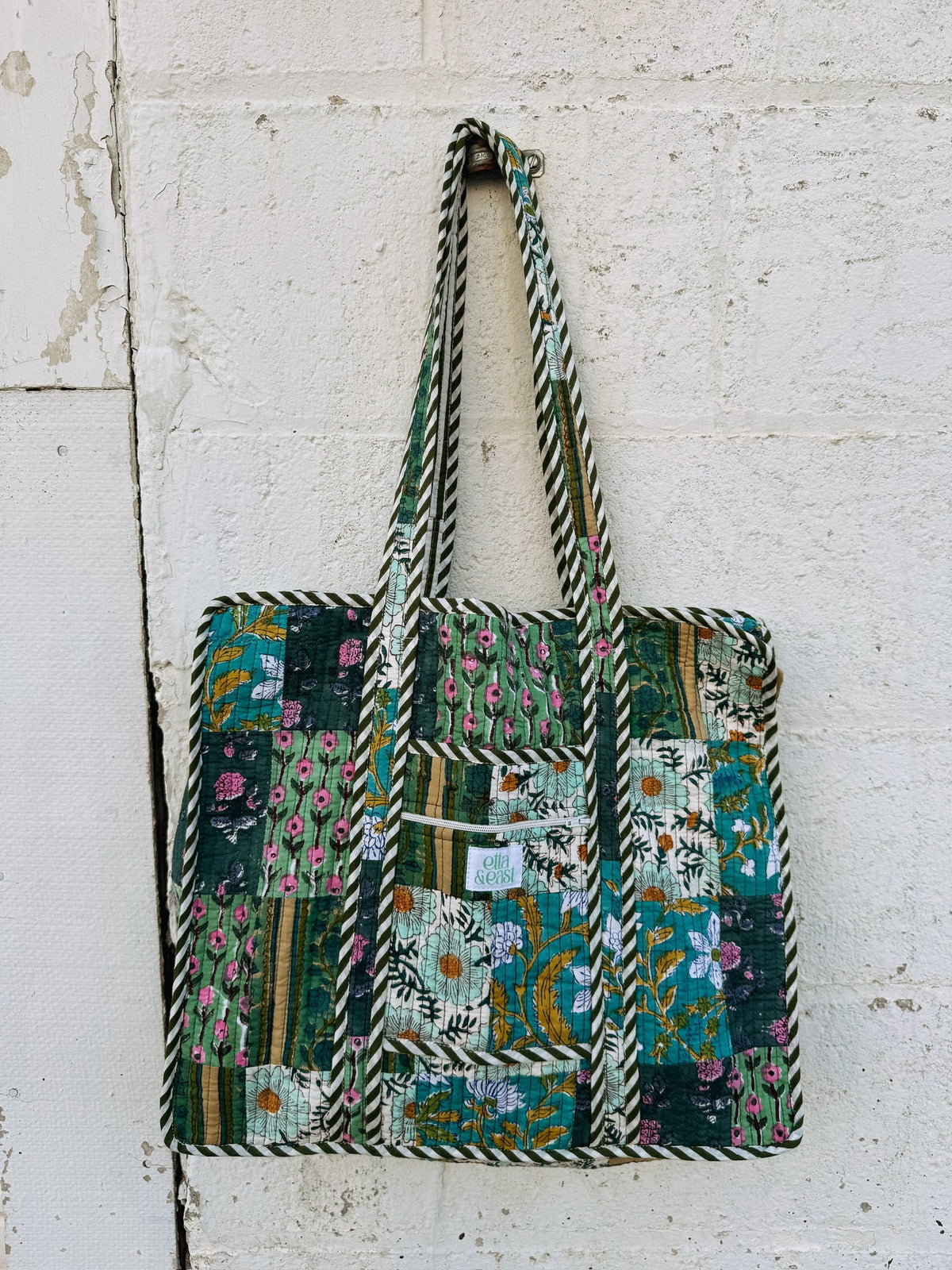 Quilted Tote Bag - Evergreen 4