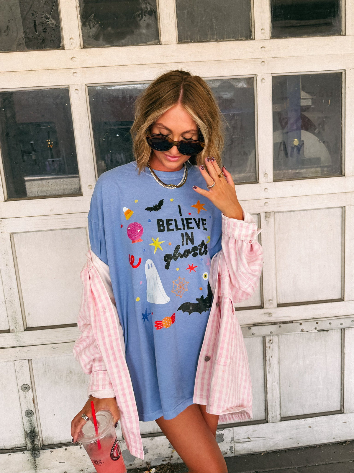 I Believe In Ghosts Tee - Denim 4