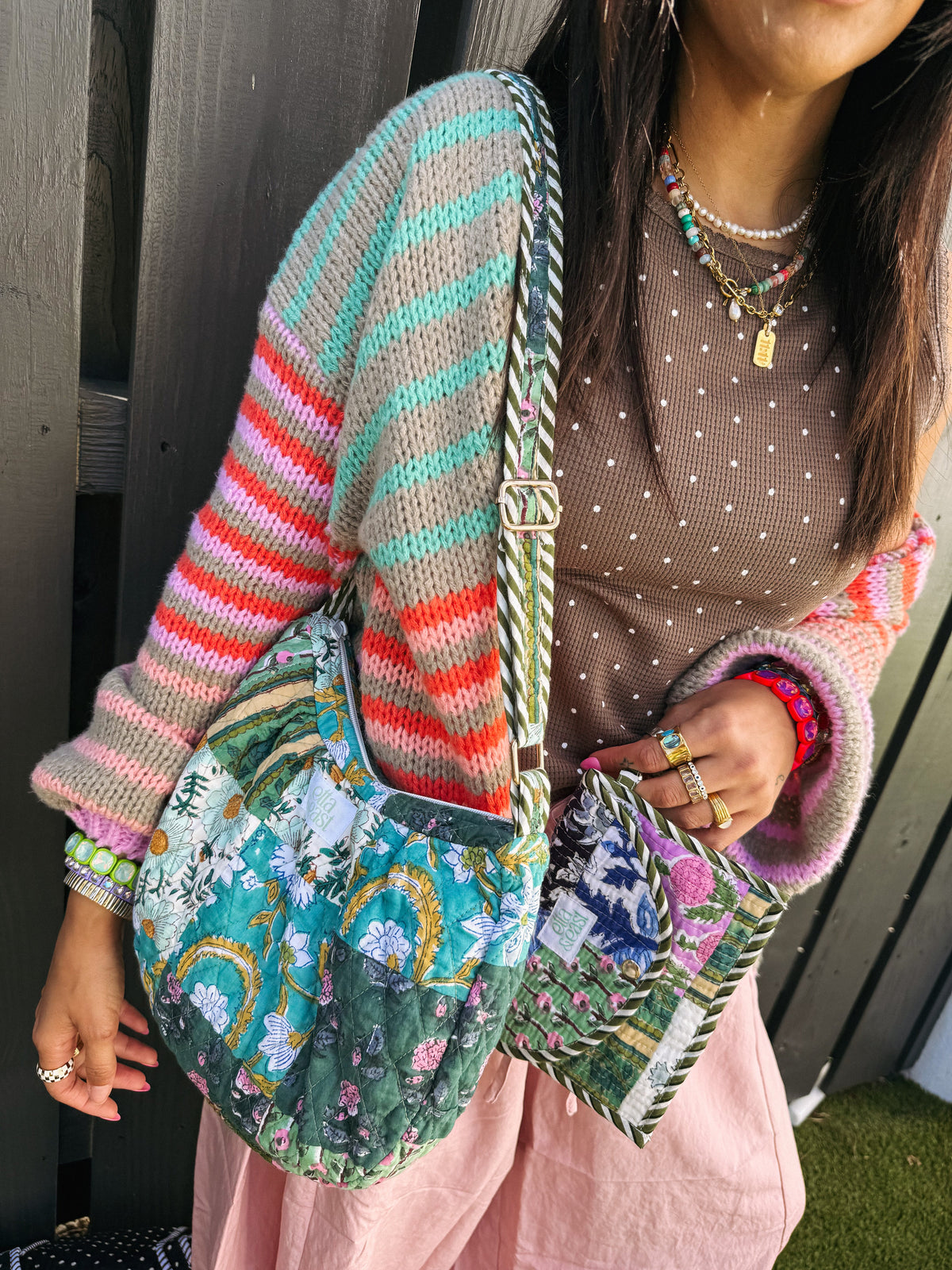 Quilted Crossbody Bag - Evergreen 2