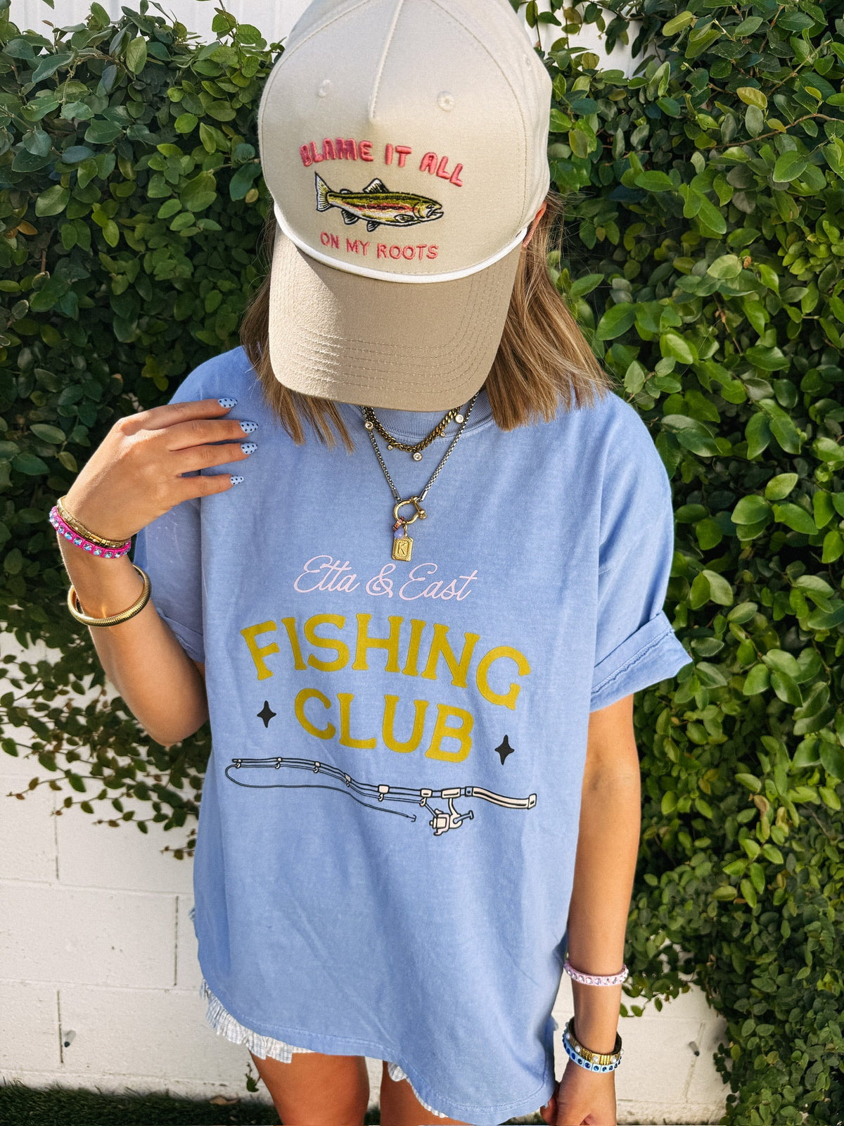 Fishing Club Graphic Tee - Denim