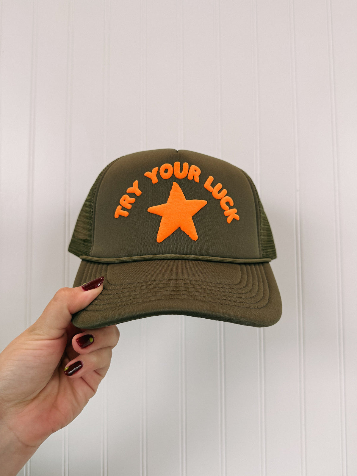 Try Your Luck Trucker Hat - Green
