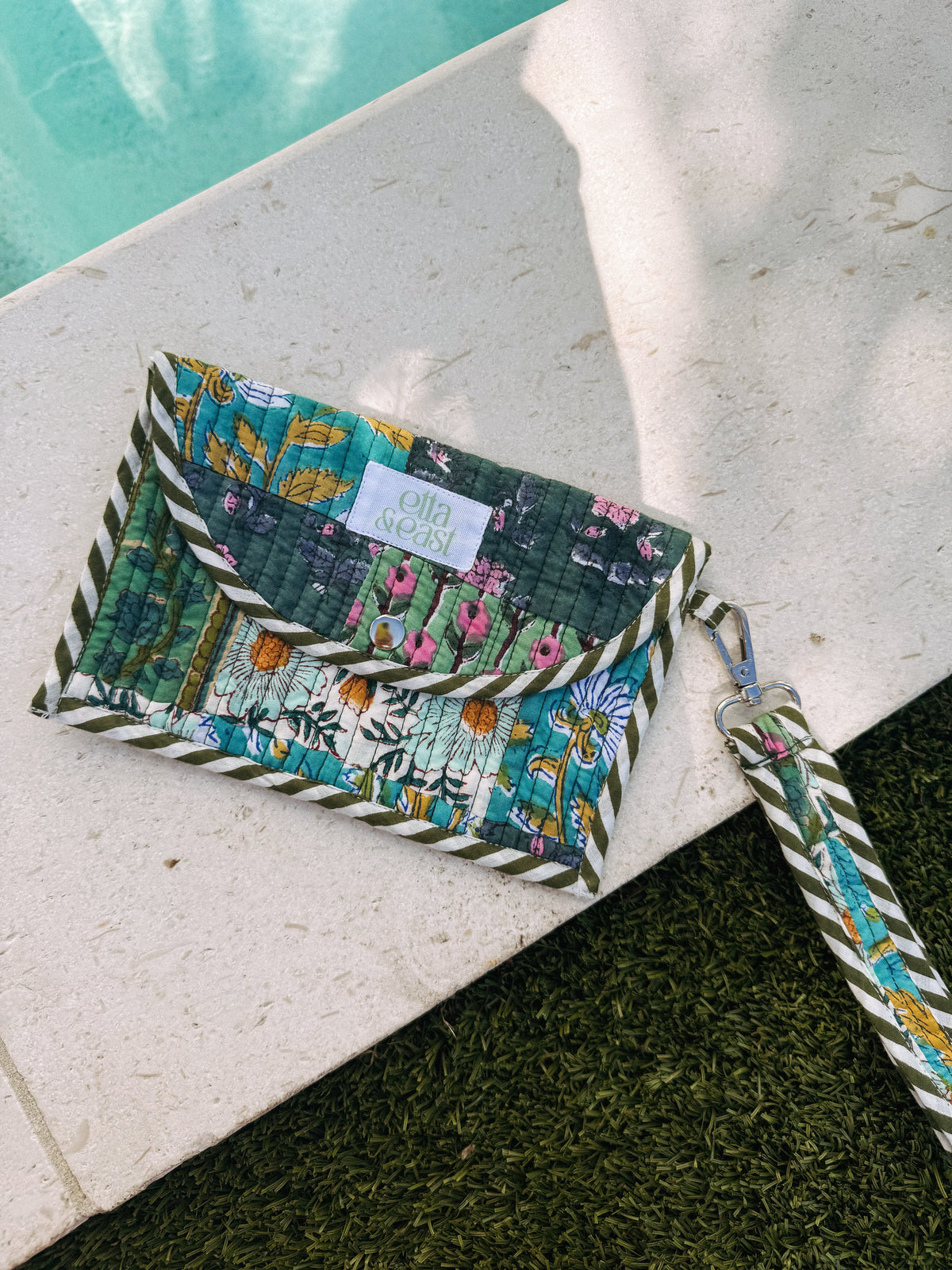 Quilted Wristlet - Evergreen 3