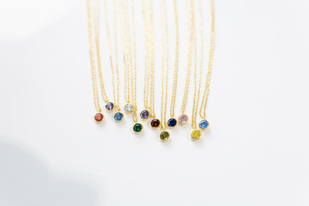 Birth Stone Necklace || Choose Month