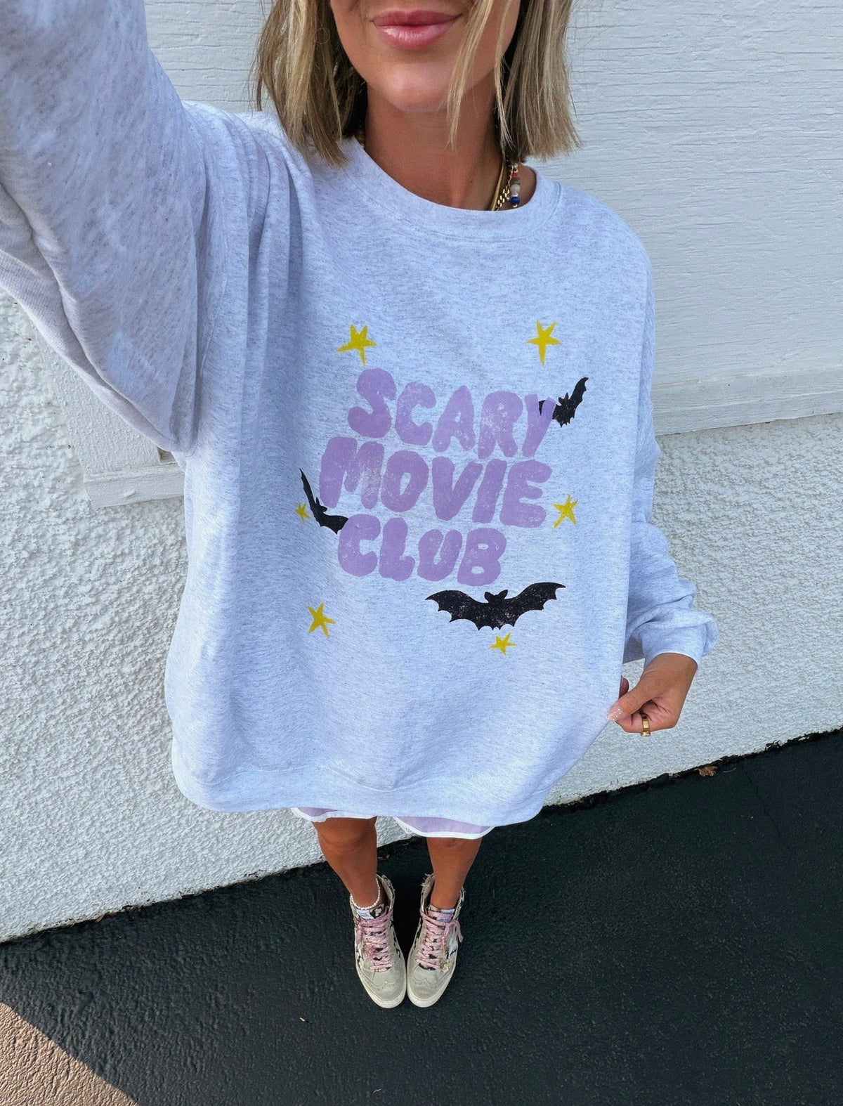 Scary Movie Club Sweatshirt - Ash 3