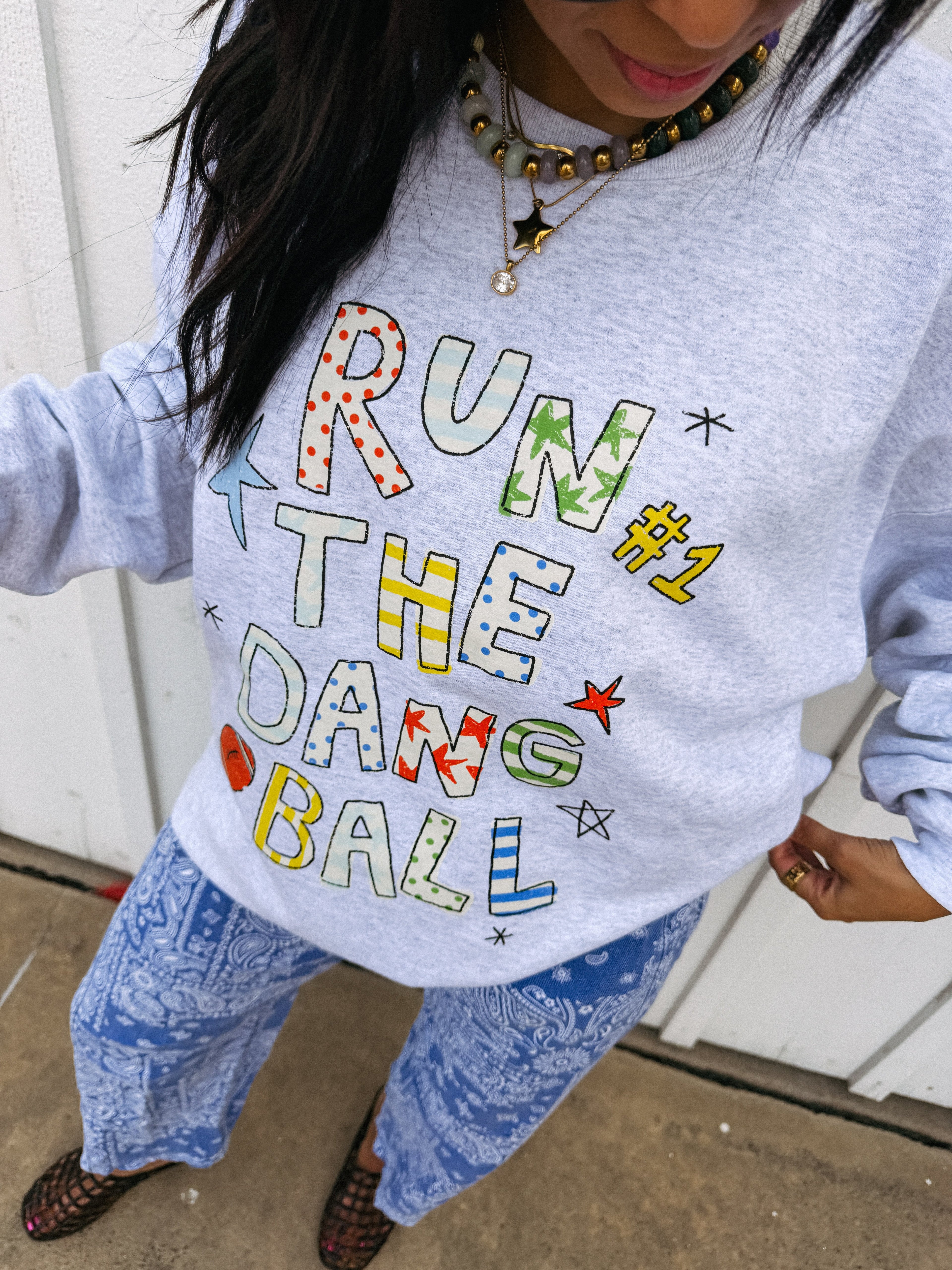 Run The Dang Ball Sweatshirt- Ash