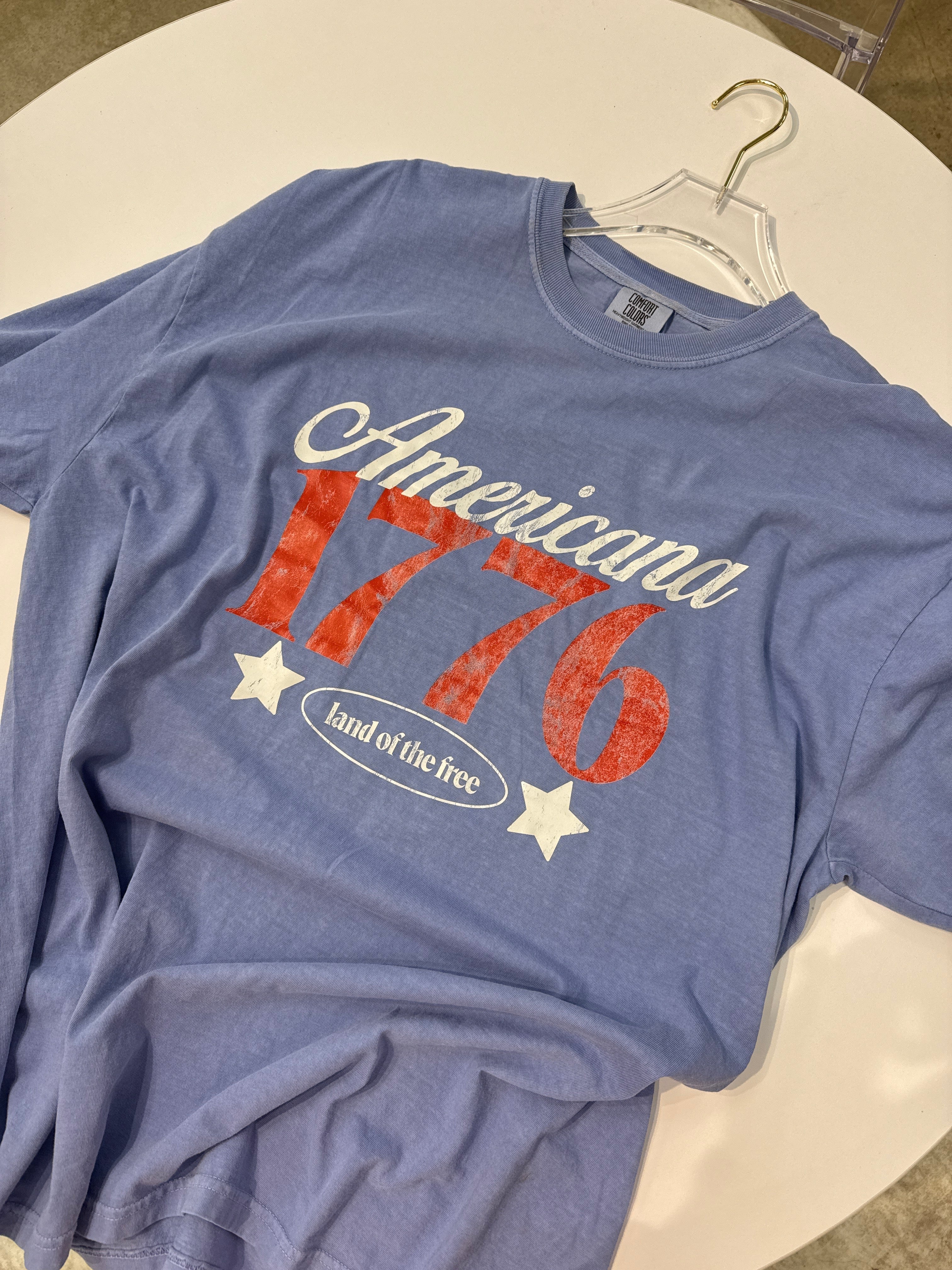 Americana 1776 Graphic Tee - Denim Blue