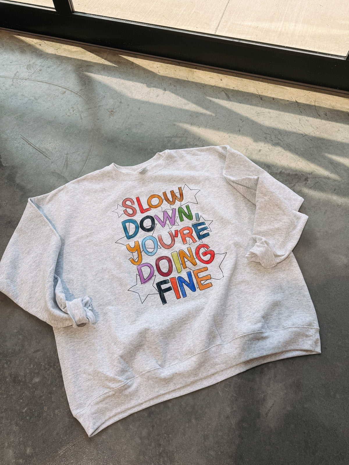 Slow Down Sweatshirt - Hanes / Ash