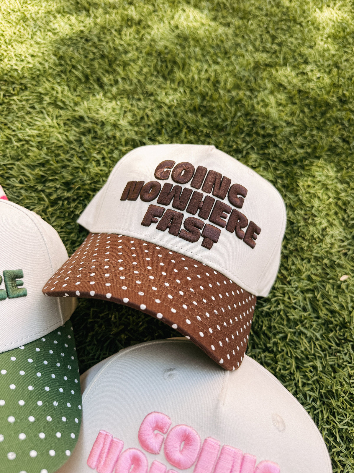 Going Nowhere Fast Trucker Hat  - Brown