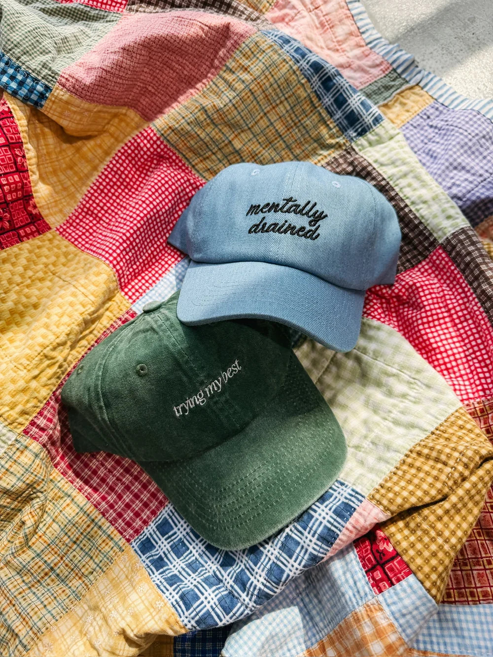 Mentally Drained Dad Cap - Denim