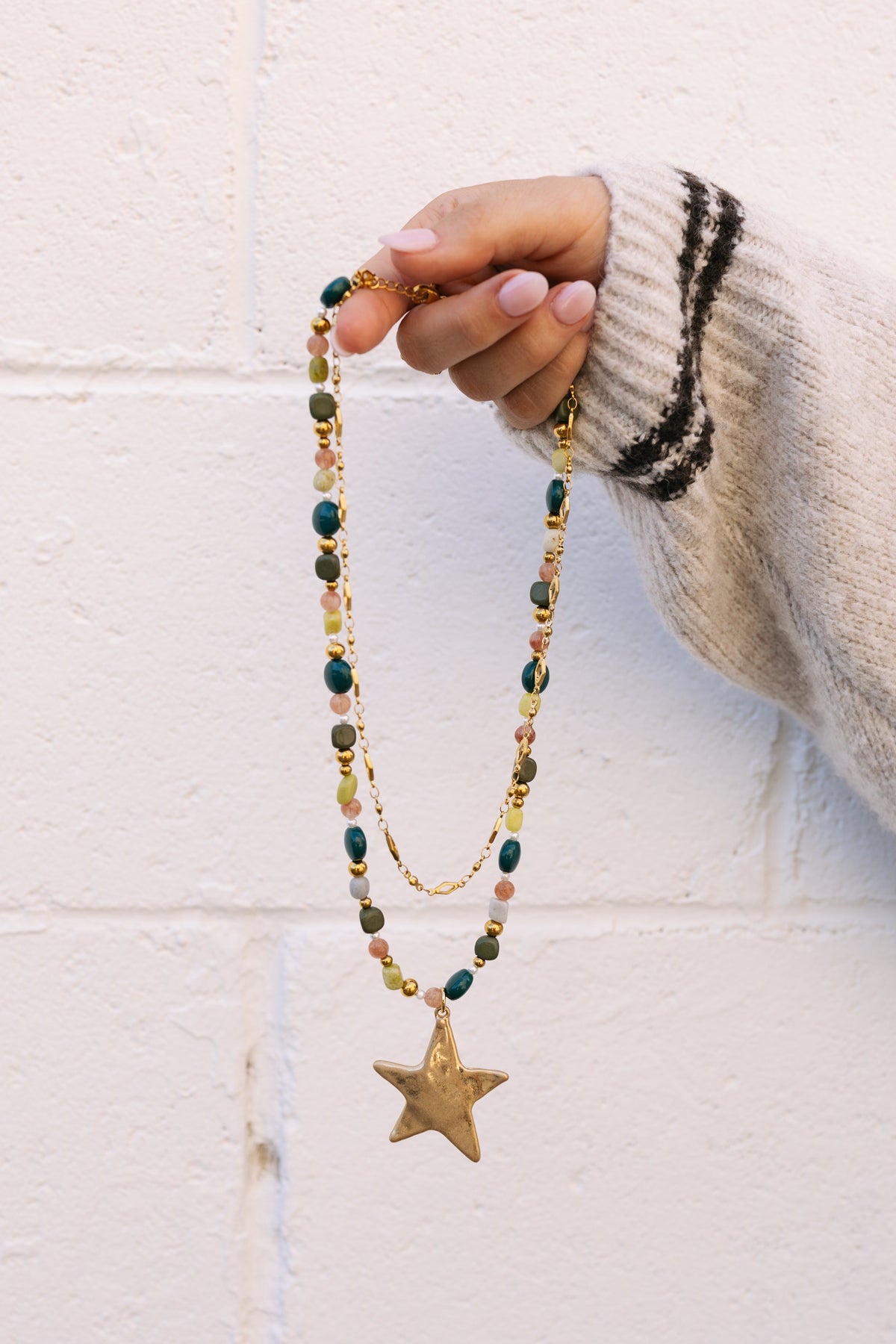 unique star necklace
beaded star necklace
beaded pendant necklace
colorful beaded necklace
multicolor beaded necklace
big star necklace
gold star necklace
beaded necklace with gold star
tarnish free necklace
waterproof necklace
affordable waterproof jewelry
cheap waterproof jewelry
affordable tarnish free jewelry