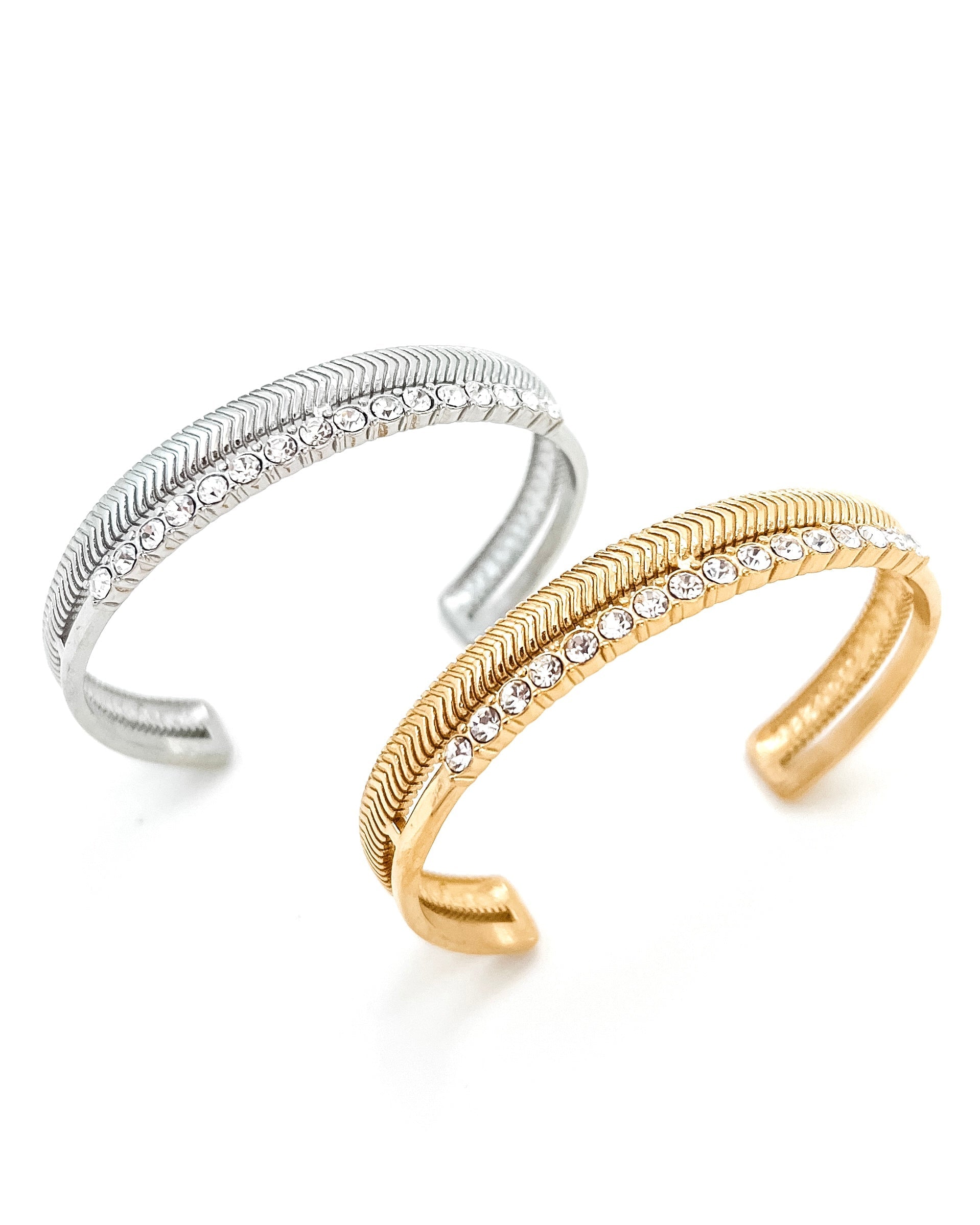 Brewer Crystal Cuff Bracelet || Choose Color