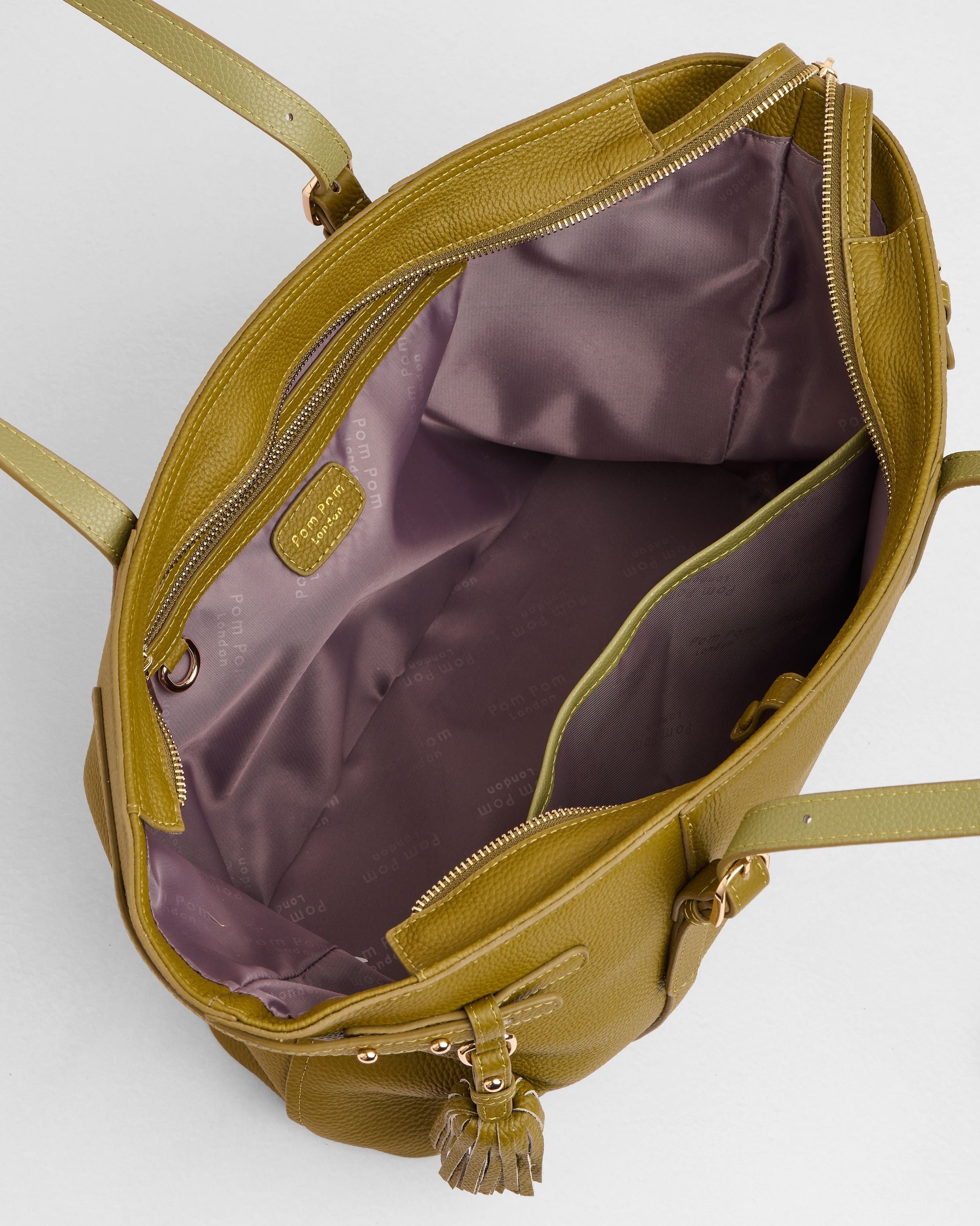Pom Pom London Pelham Olive Green