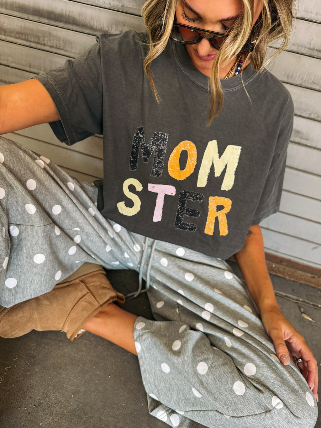 Momster Tee - Charcoal
