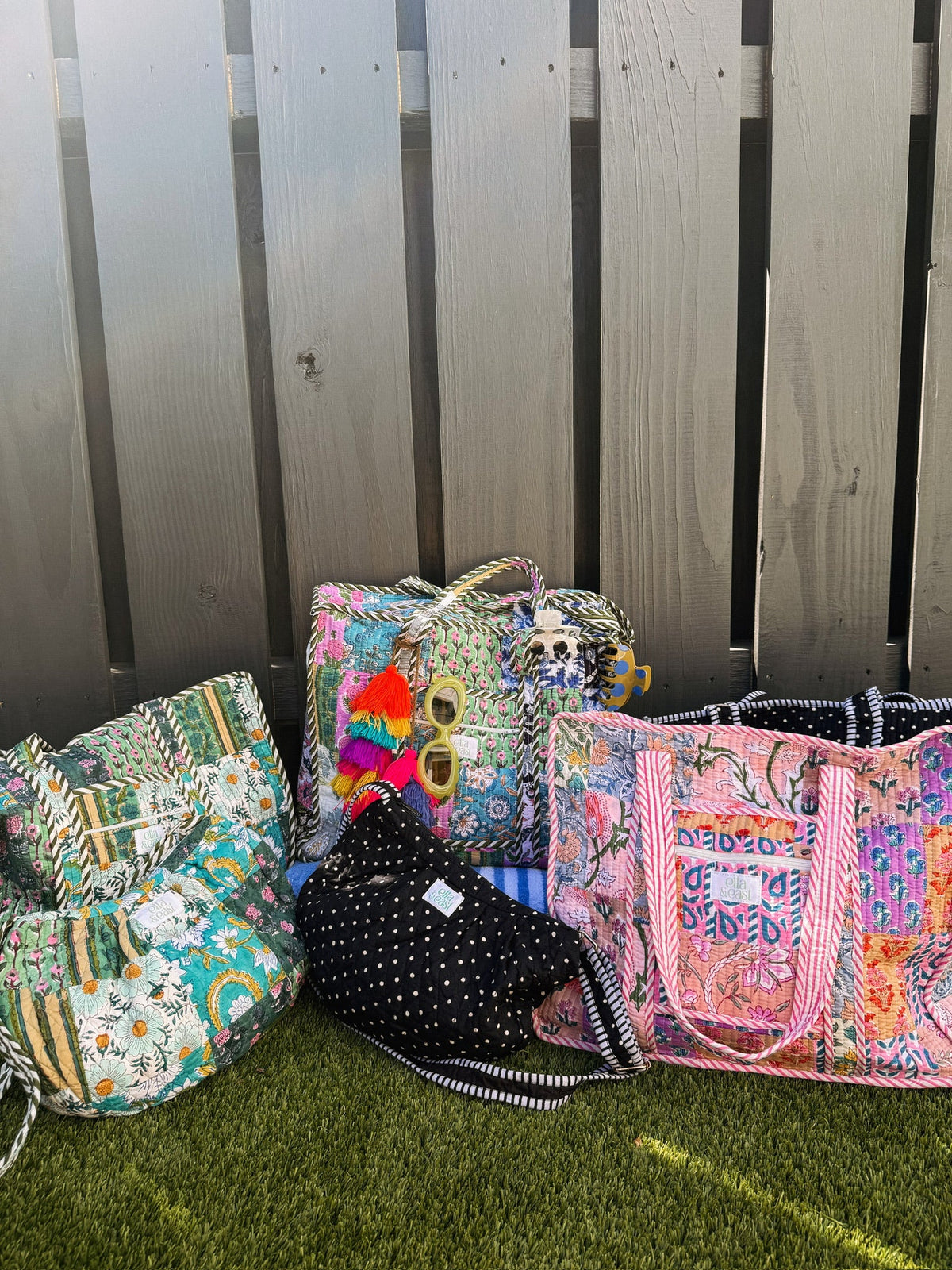 Quilted Tote Bag - Peachy 2