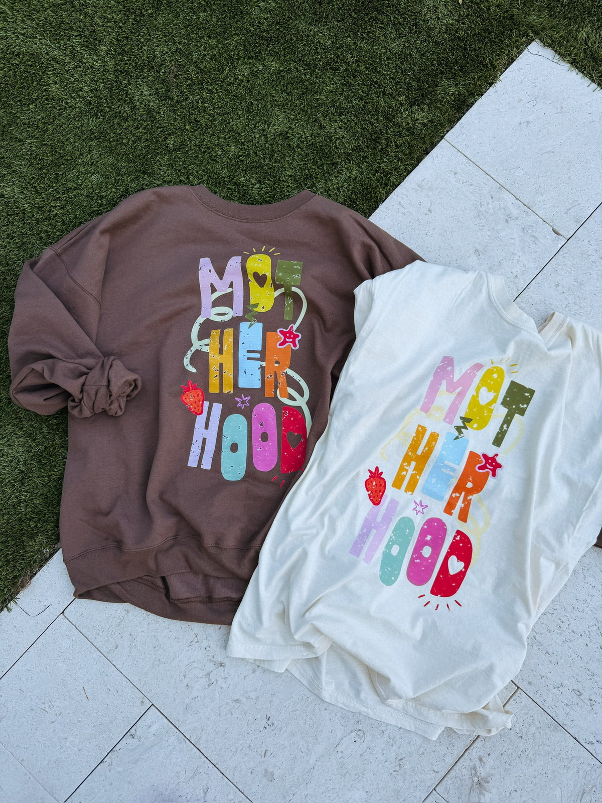 Whimsical Motherhood Sweatshirt - Brown 4