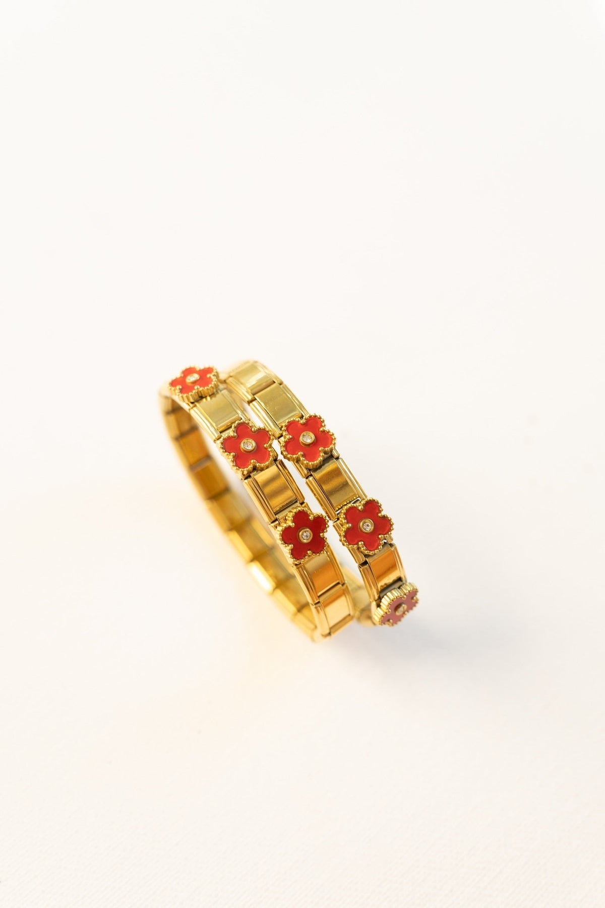 In Bloom Italian Charm Bracelet - Red