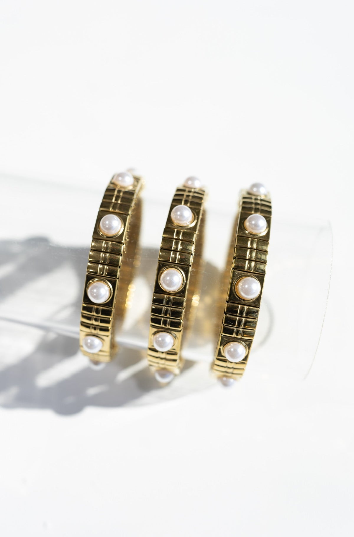 The Luxe Link Bracelet - Gold & Pearls