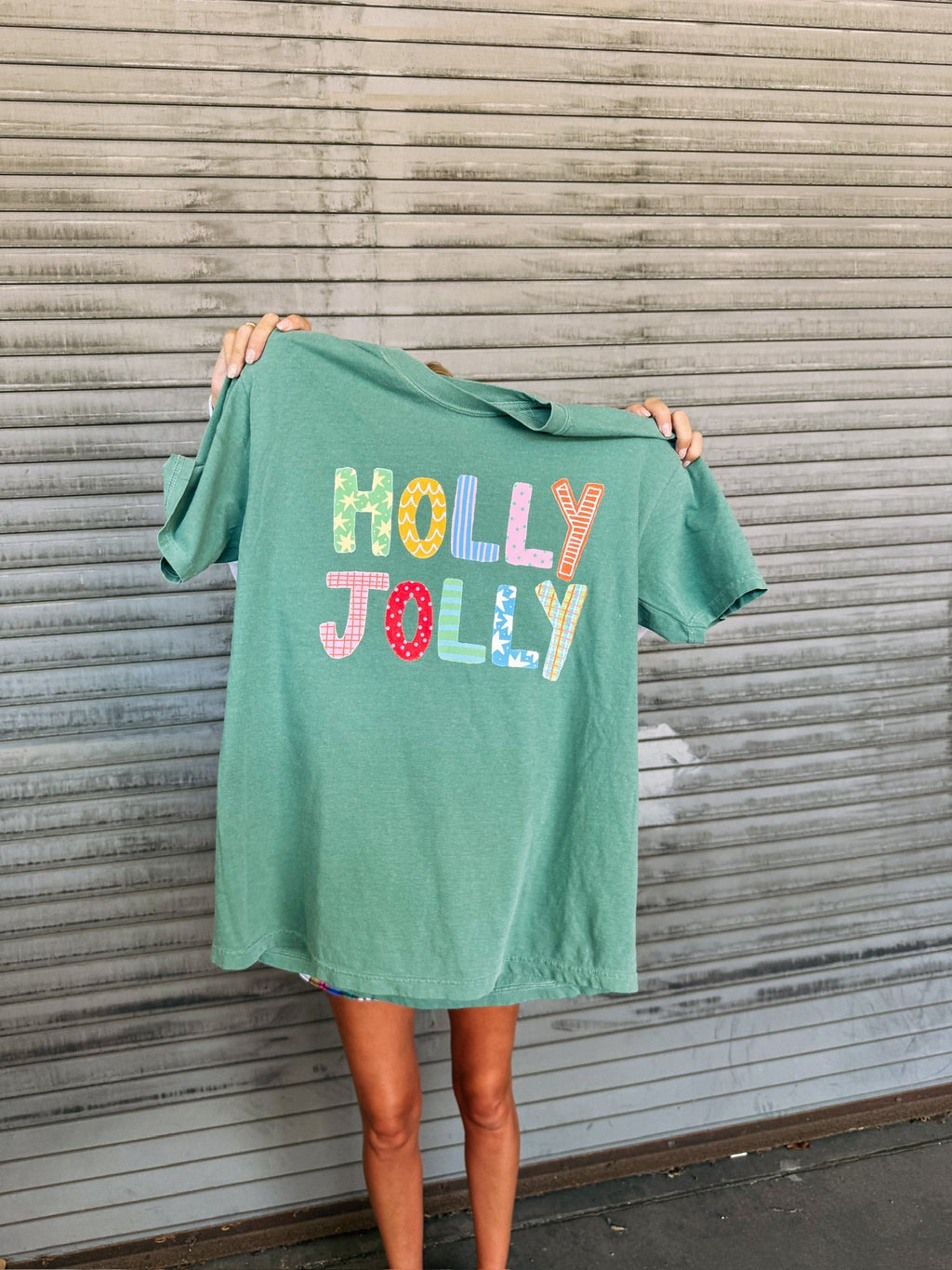 Holly Jolly  Tee - Green / Colorful