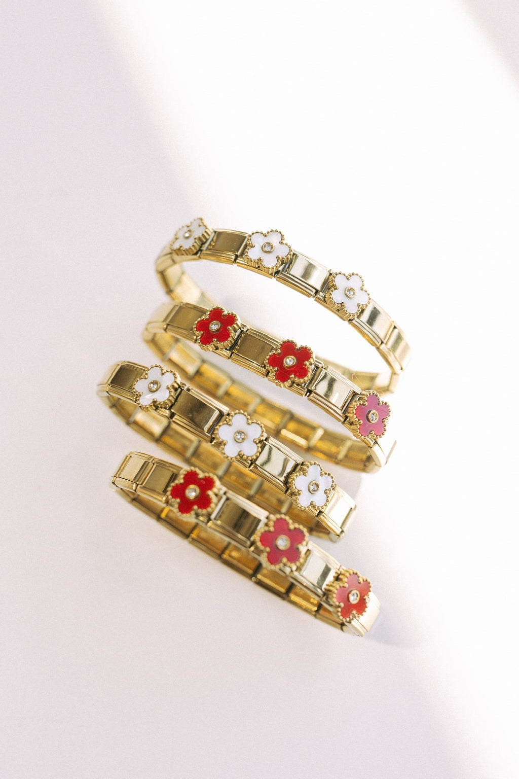In Bloom Italian Charm Bracelet - Red