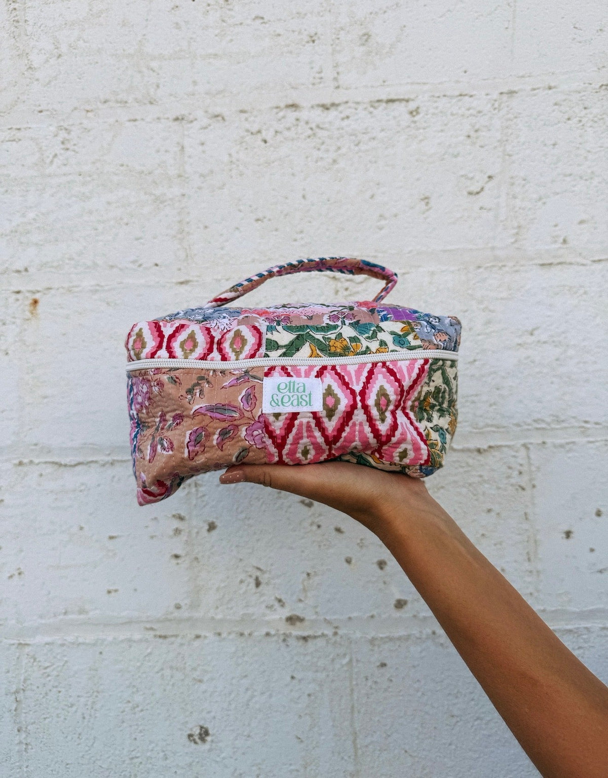 Quilted Makeup Bag - Peachy 3