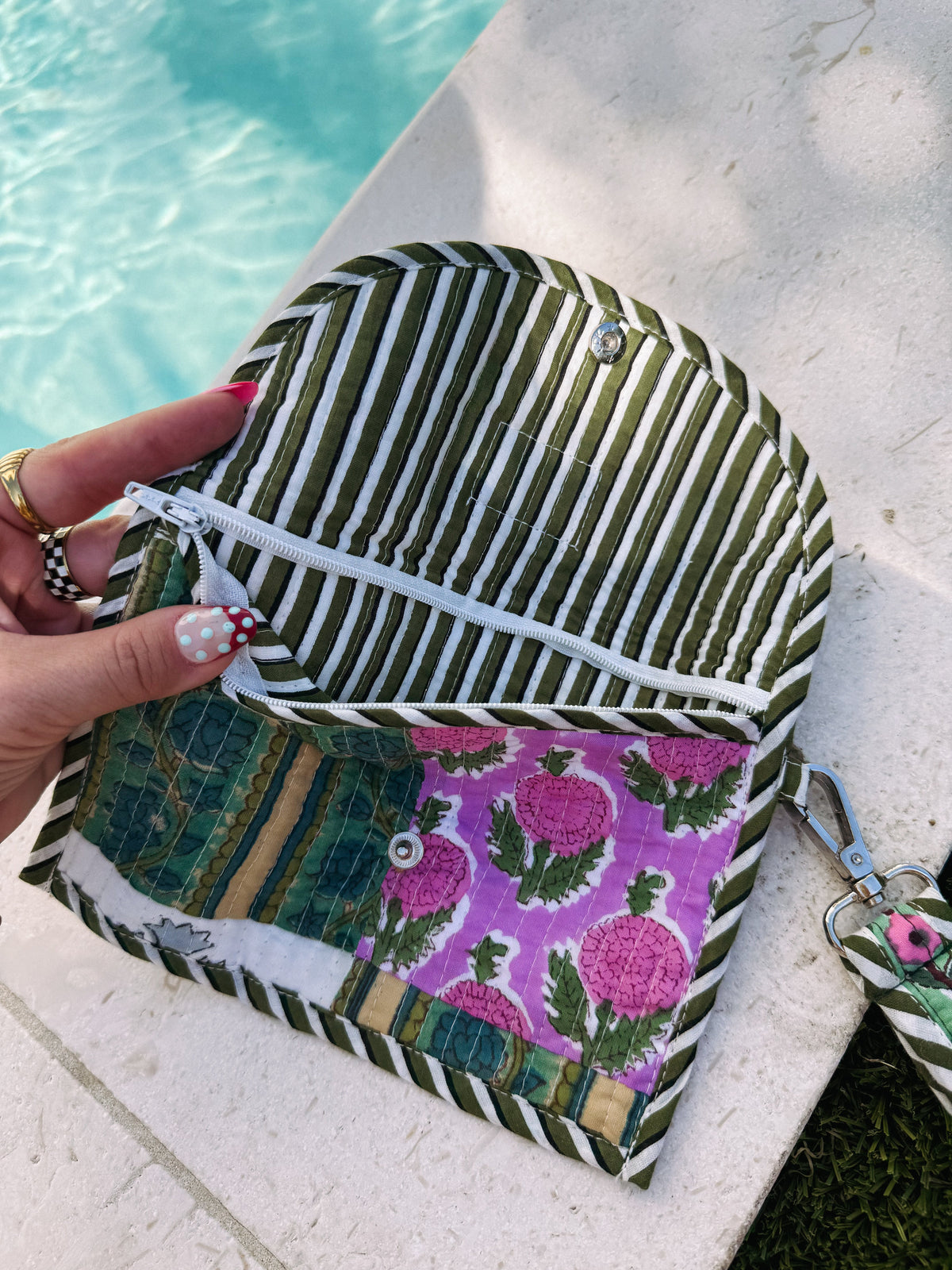 Quilted Wristlet - Huckleberry 2