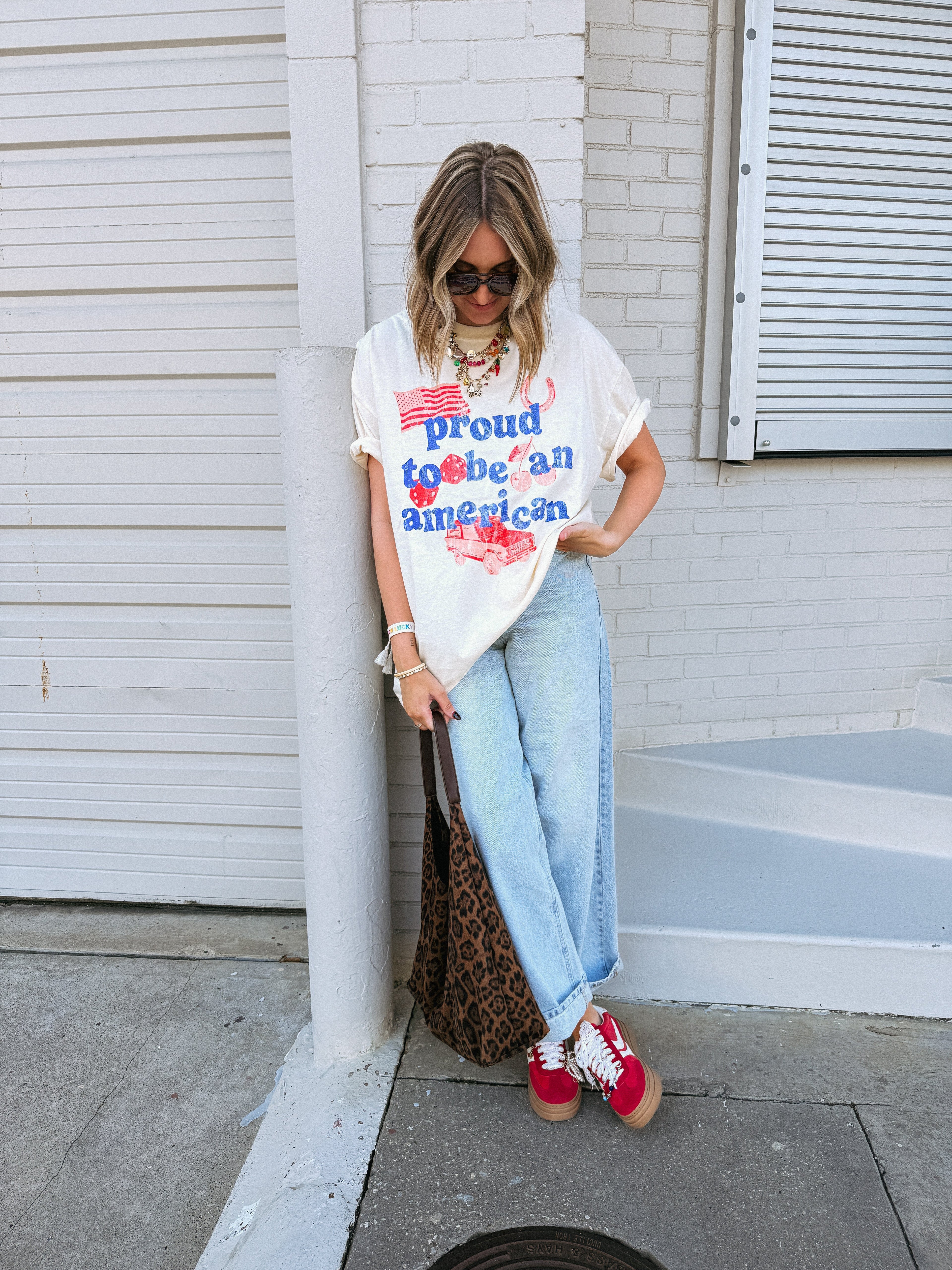 Proud to Be an American Graphic Tee - Ivory
