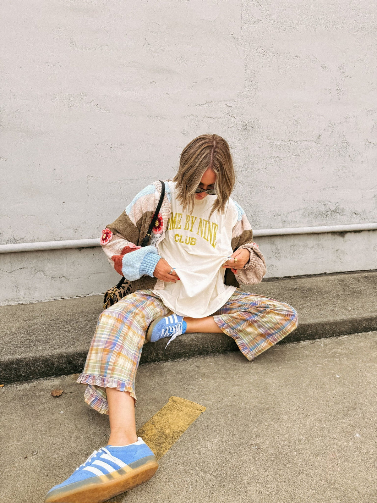 Home By Nine Club Tee - Ivory / Green