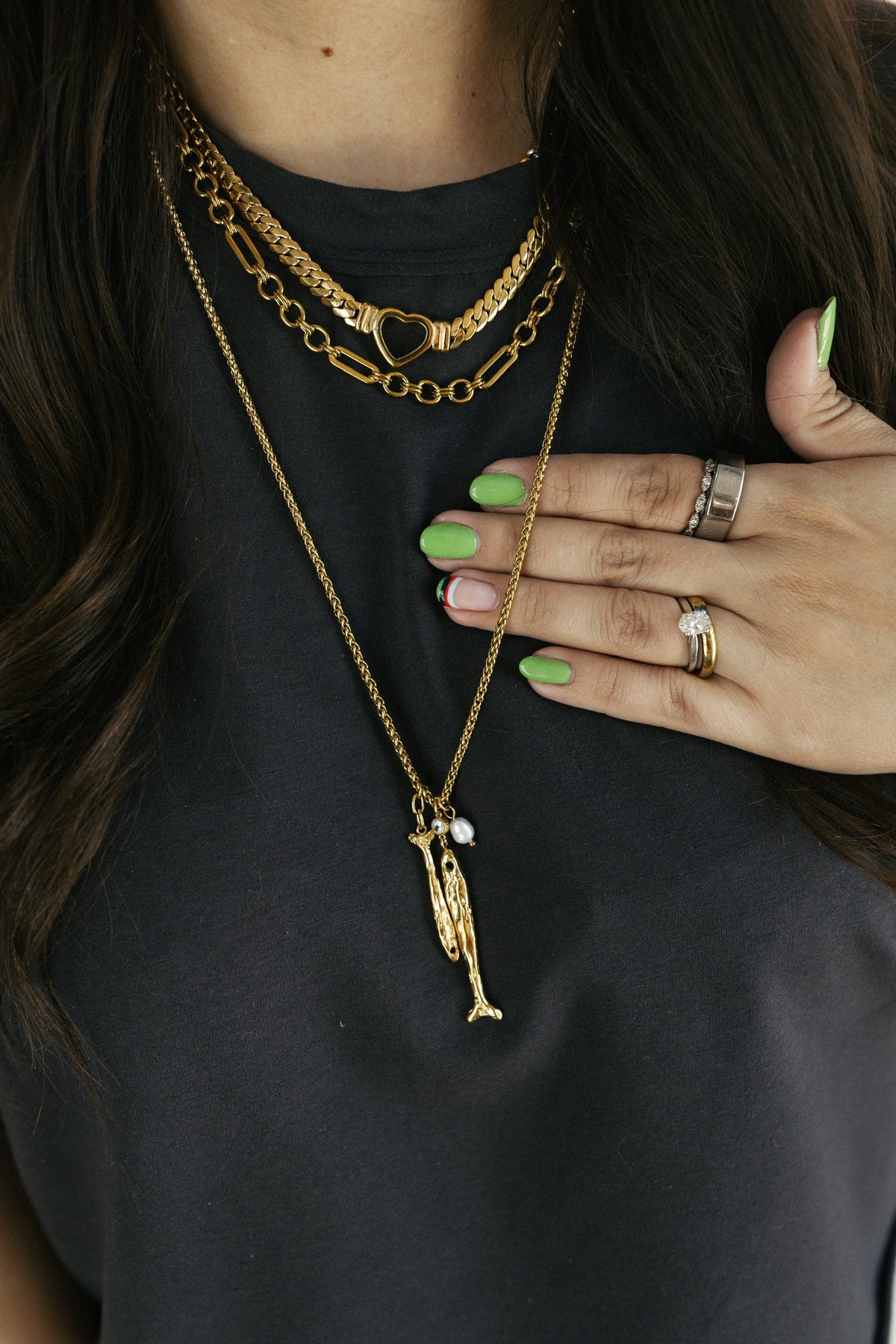 Sardine Duo Charm Necklace 2